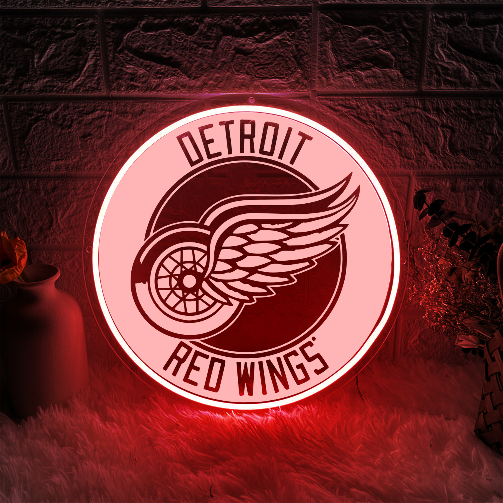 Detroit Red Wings Ice Hockey Laser Signs