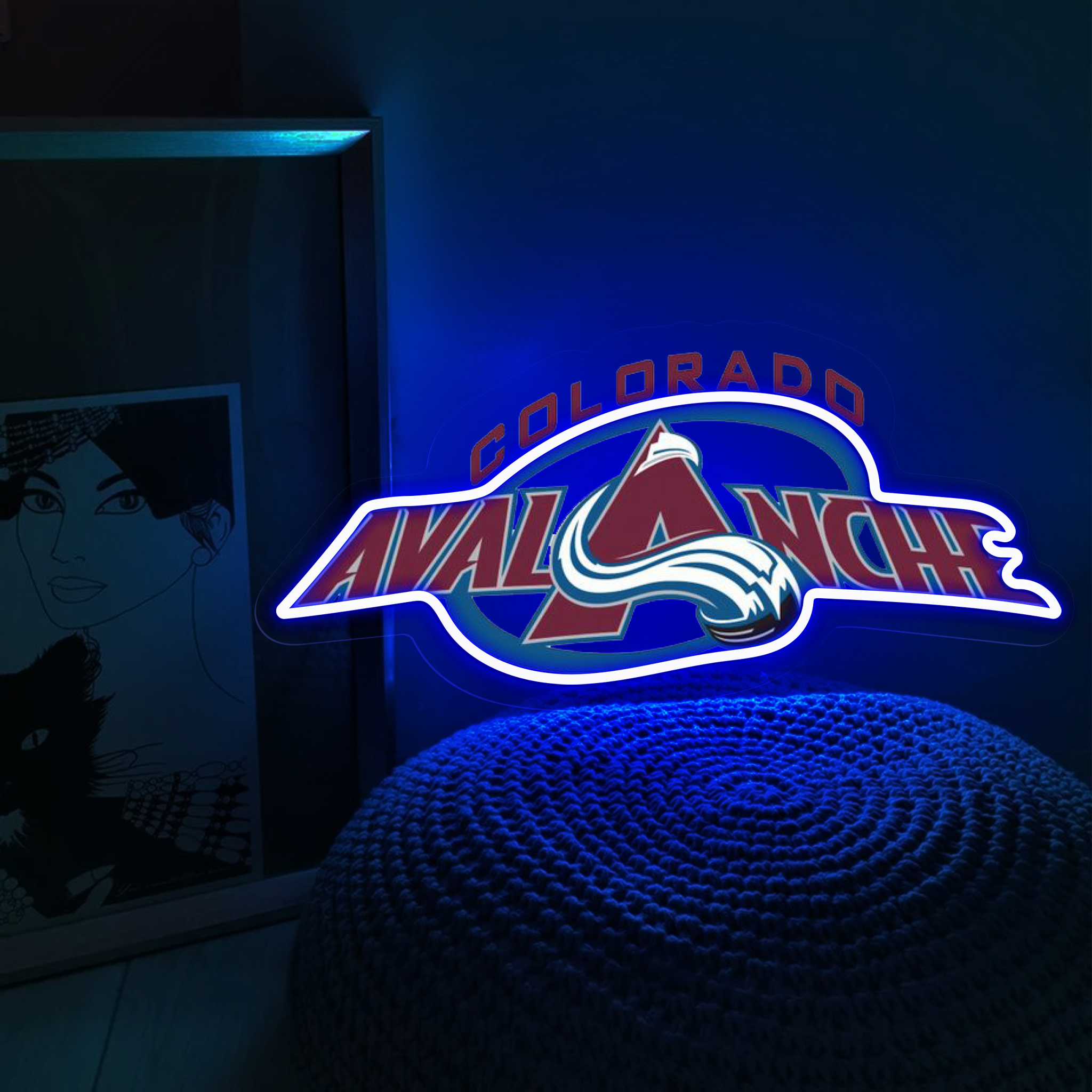 Ice Hockey Colorado Avalanche UV Signs
