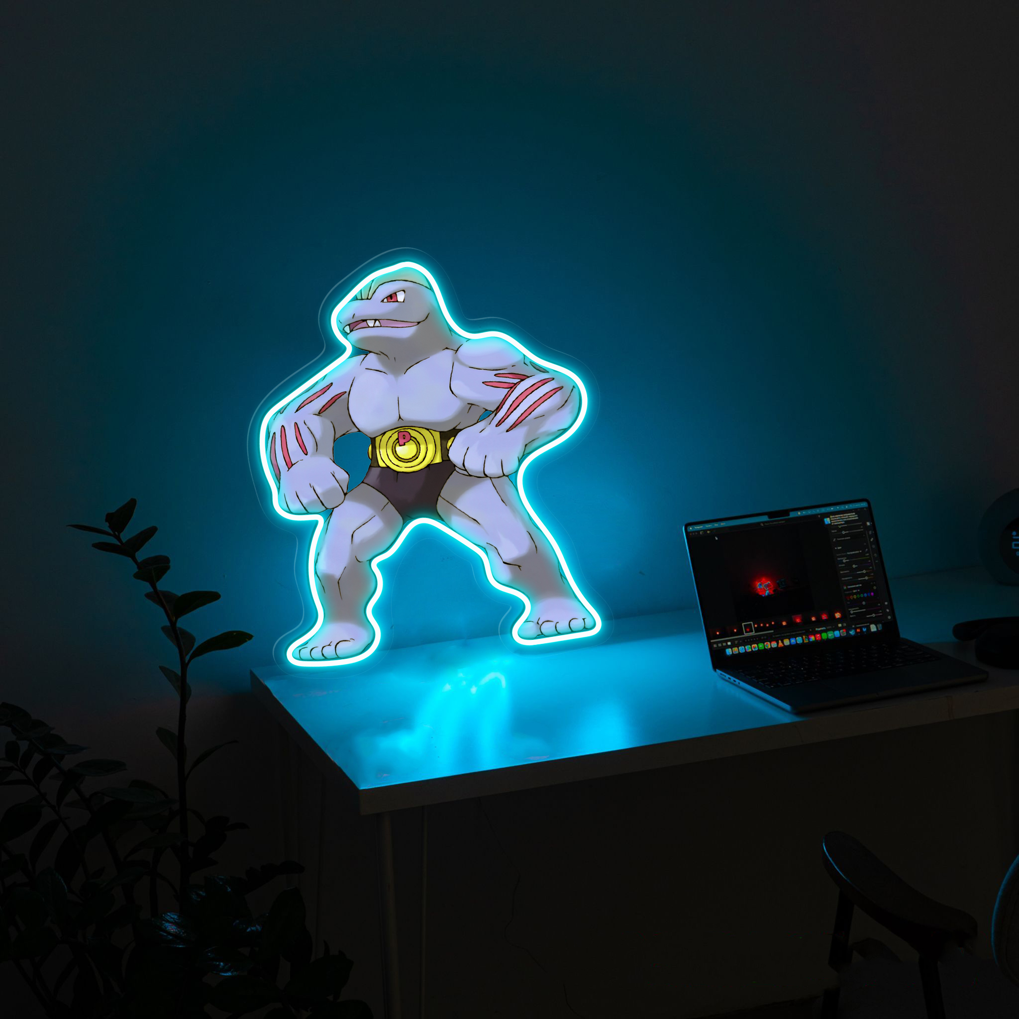 Machoke Pokemon UV Signs