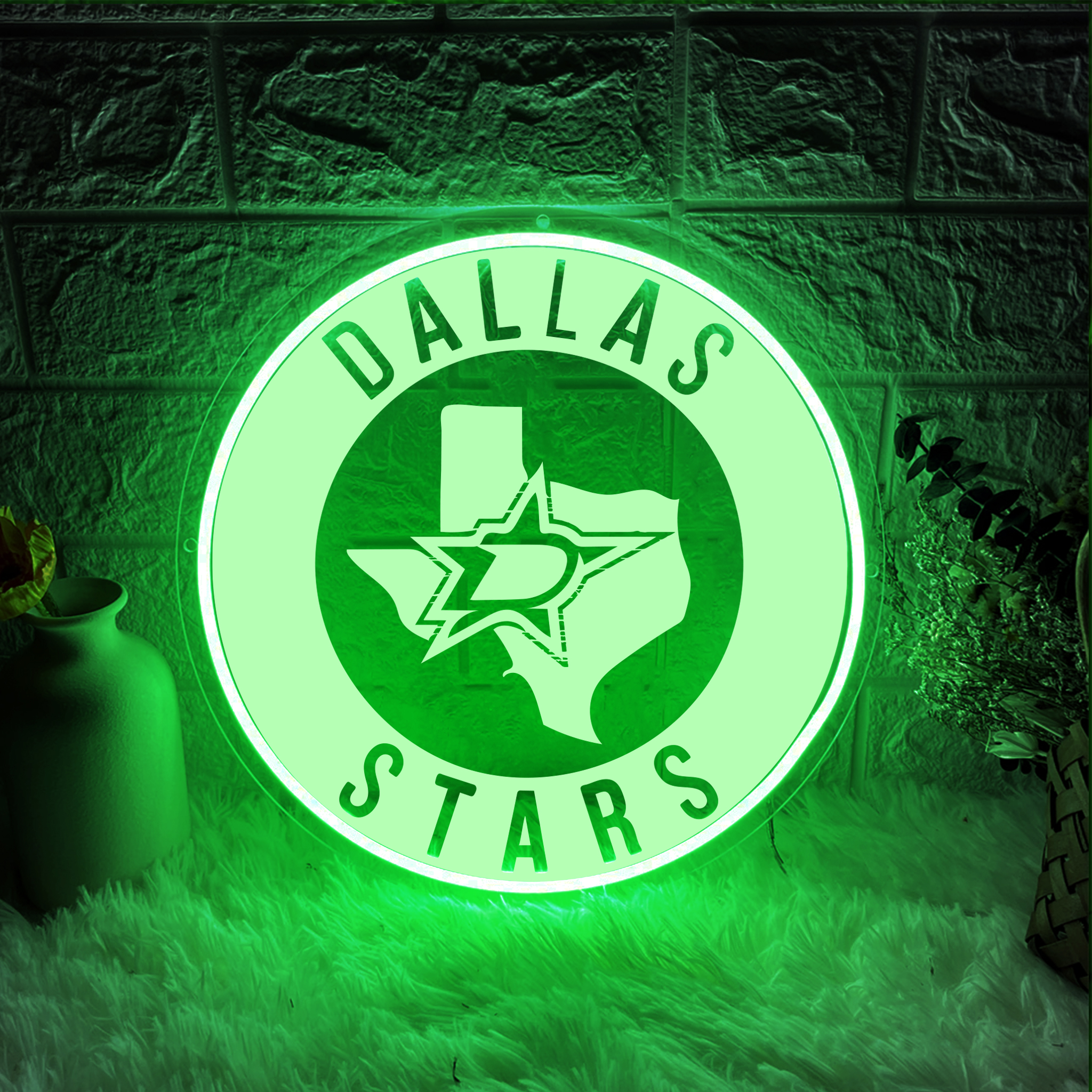Dallas Stars Ice Hockey Laser Sign