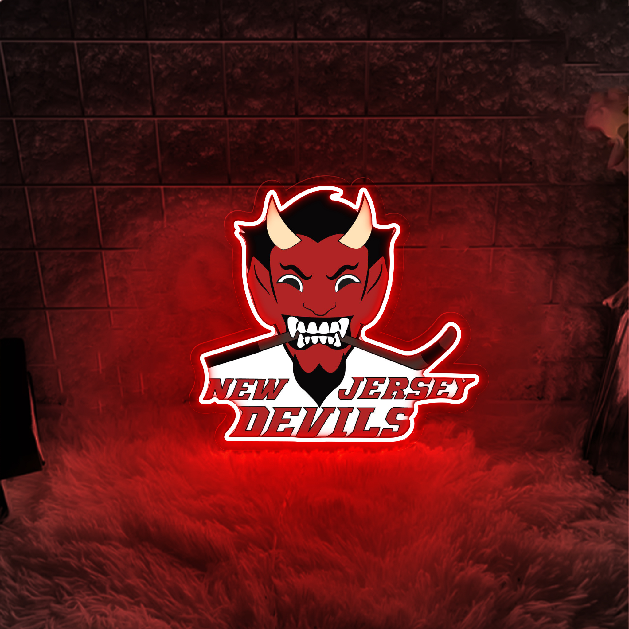 New Jersey Devils Ice Hockey UV Sign Wall Decor