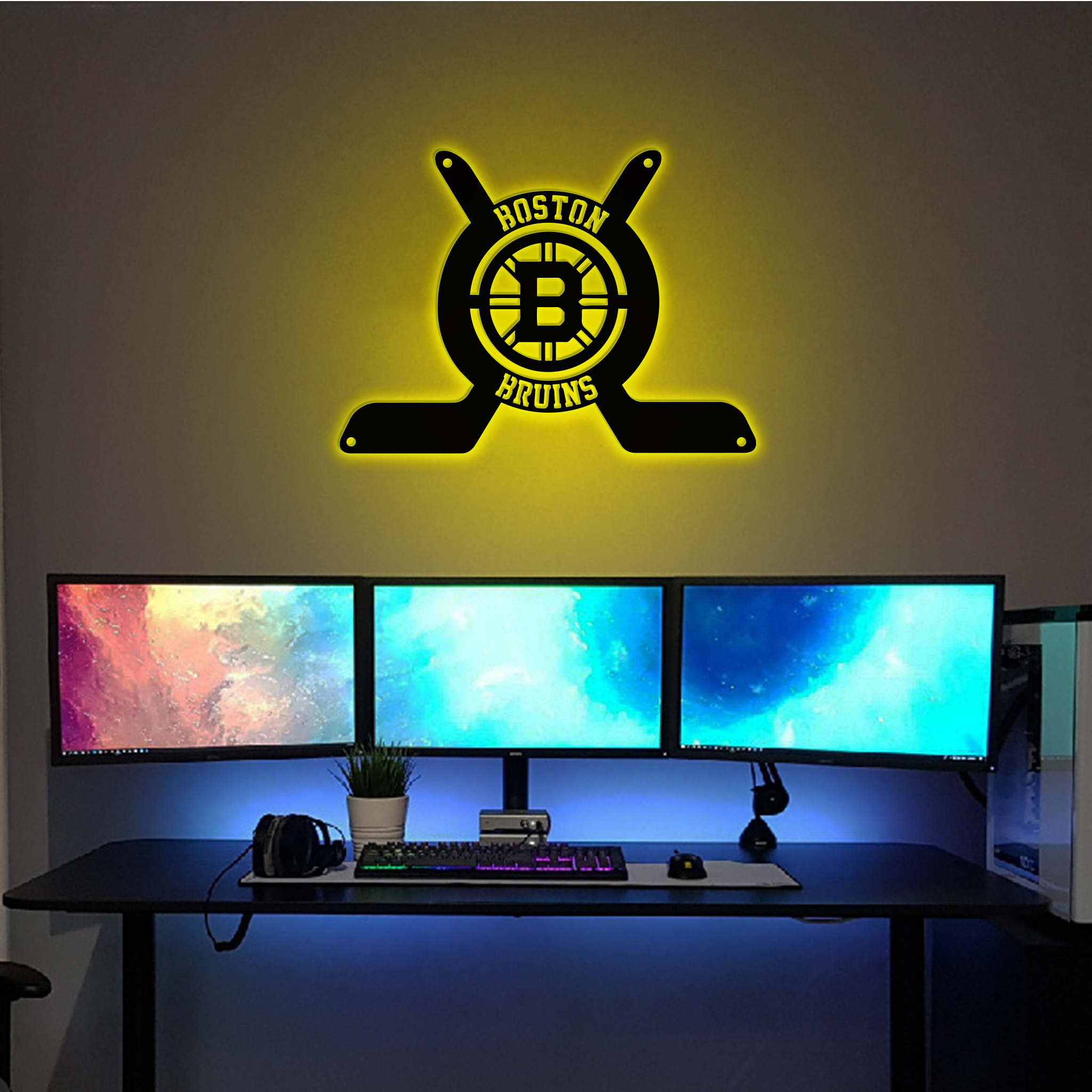 Boston Bruins Ice Hockey Metal Sign
