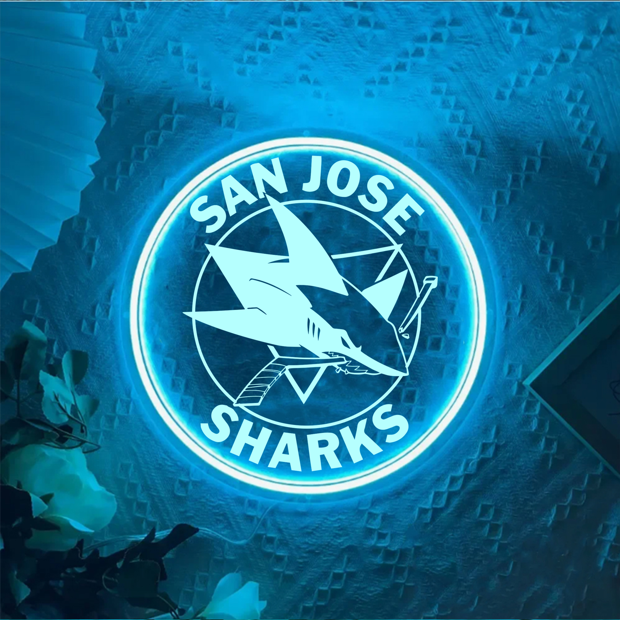San Jose Sharks Ice Hockey Laser Signs