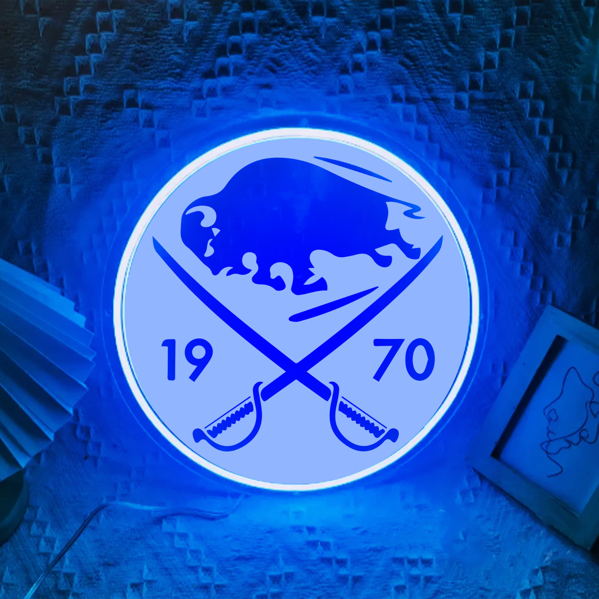 Buffalo Sabres Ice Hockey Laser Signs