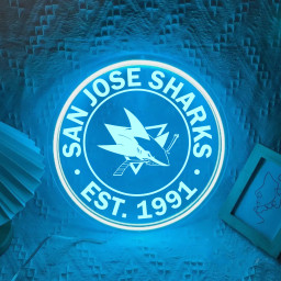 San Jose Sharks Ice Hockey Laser Sign