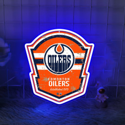 Edmonton Oilers Ice Hockey UV Signs Wall Decor