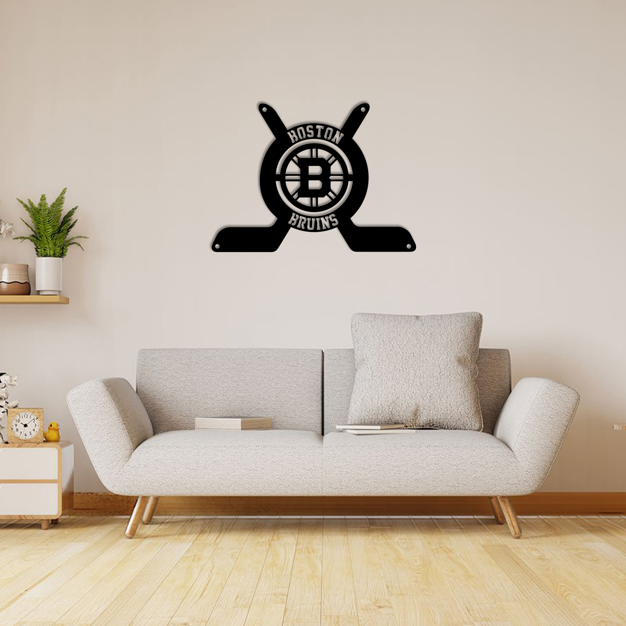 Boston Bruins Ice Hockey Metal Sign