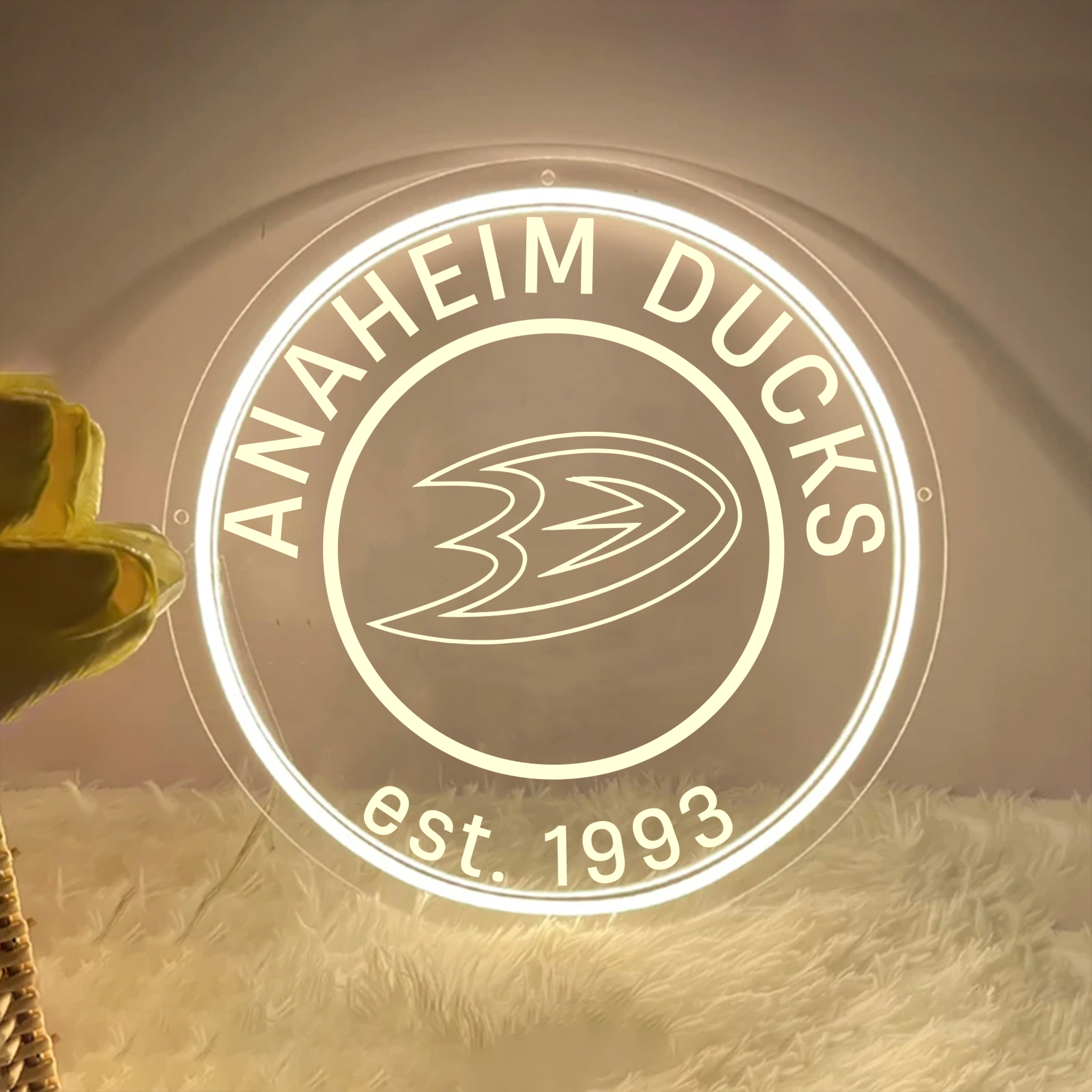 Anaheim Ducks Ice Hockey Laser Sign