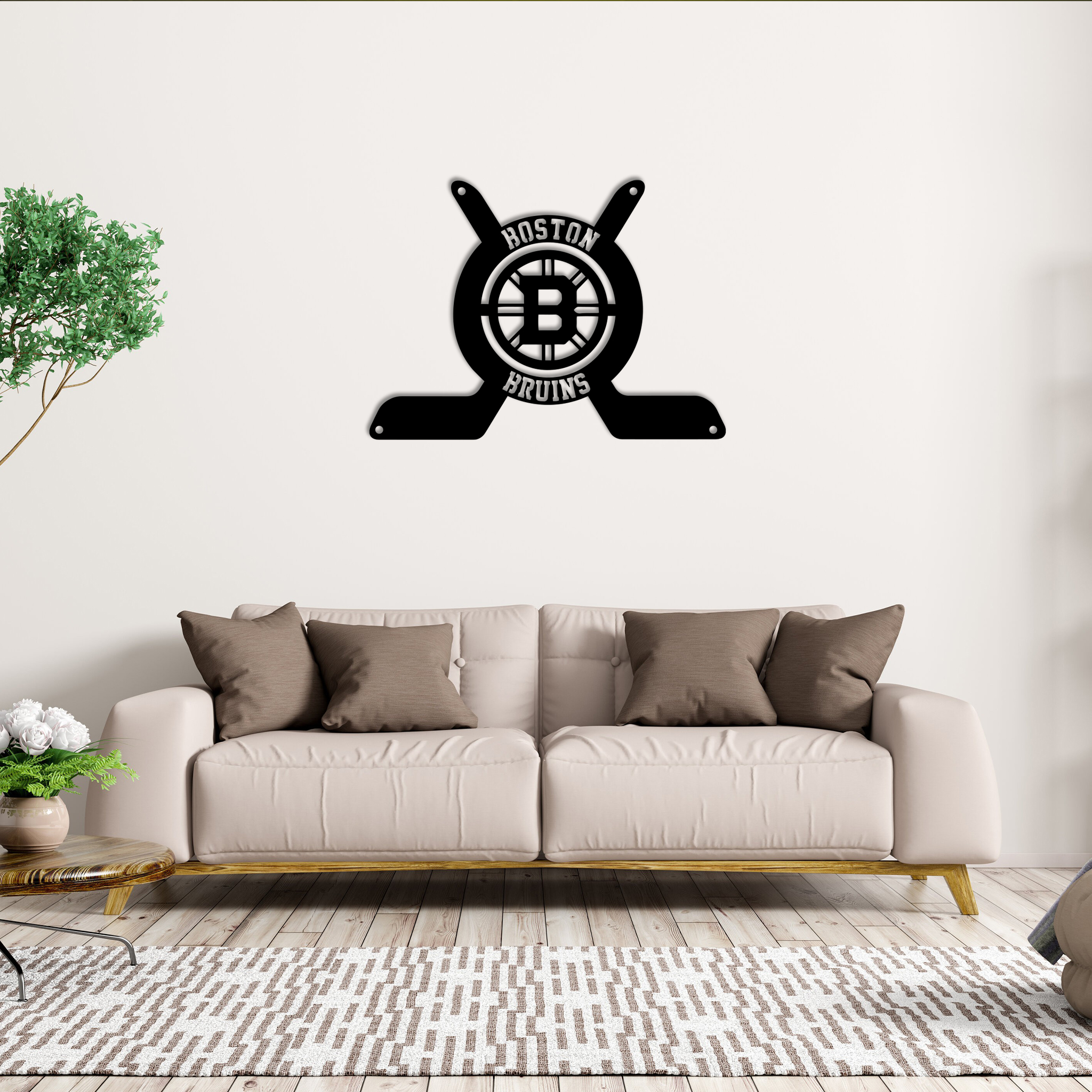Boston Bruins Ice Hockey Metal Sign