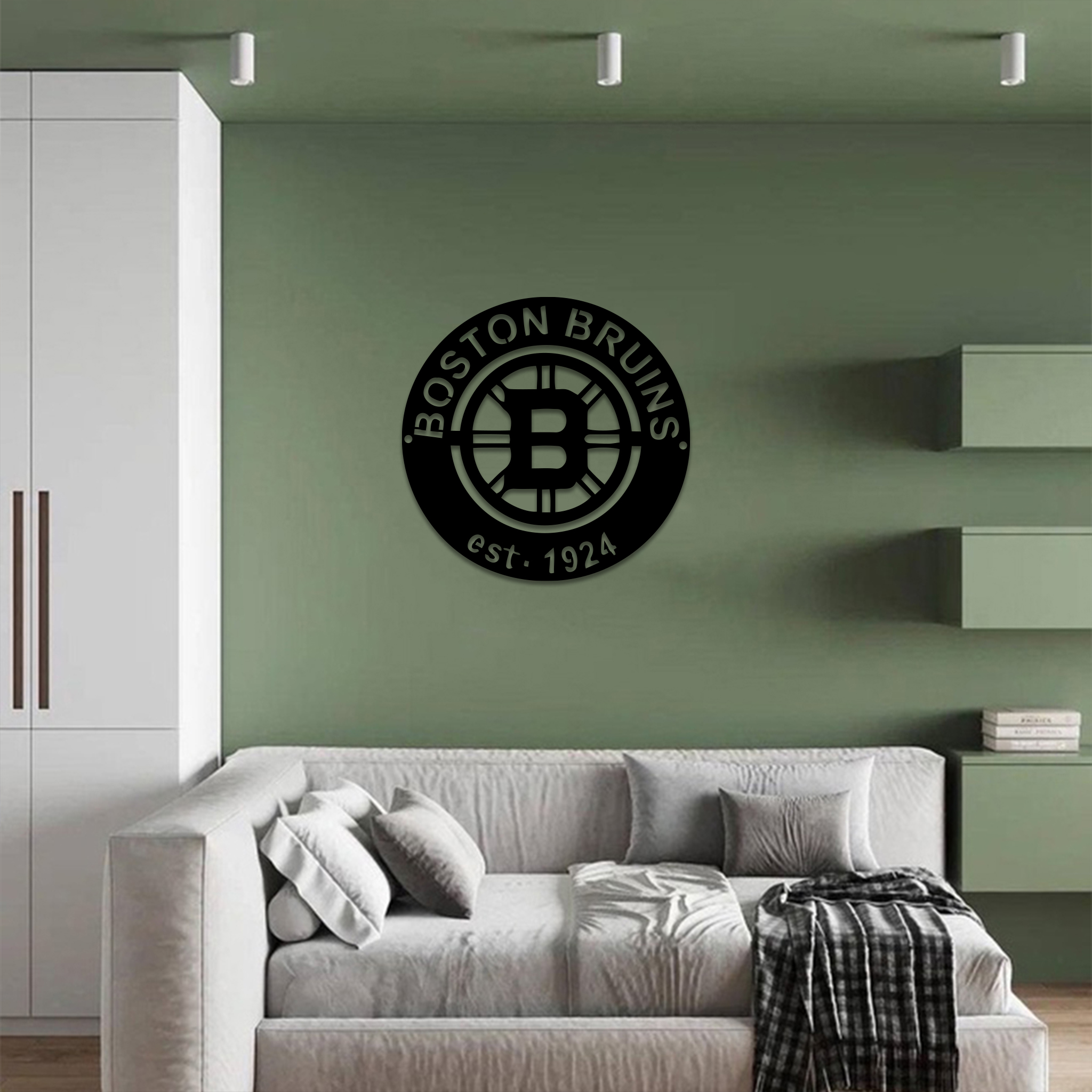 Ice Hockey Boston Bruins Metal Sign Wall Decor