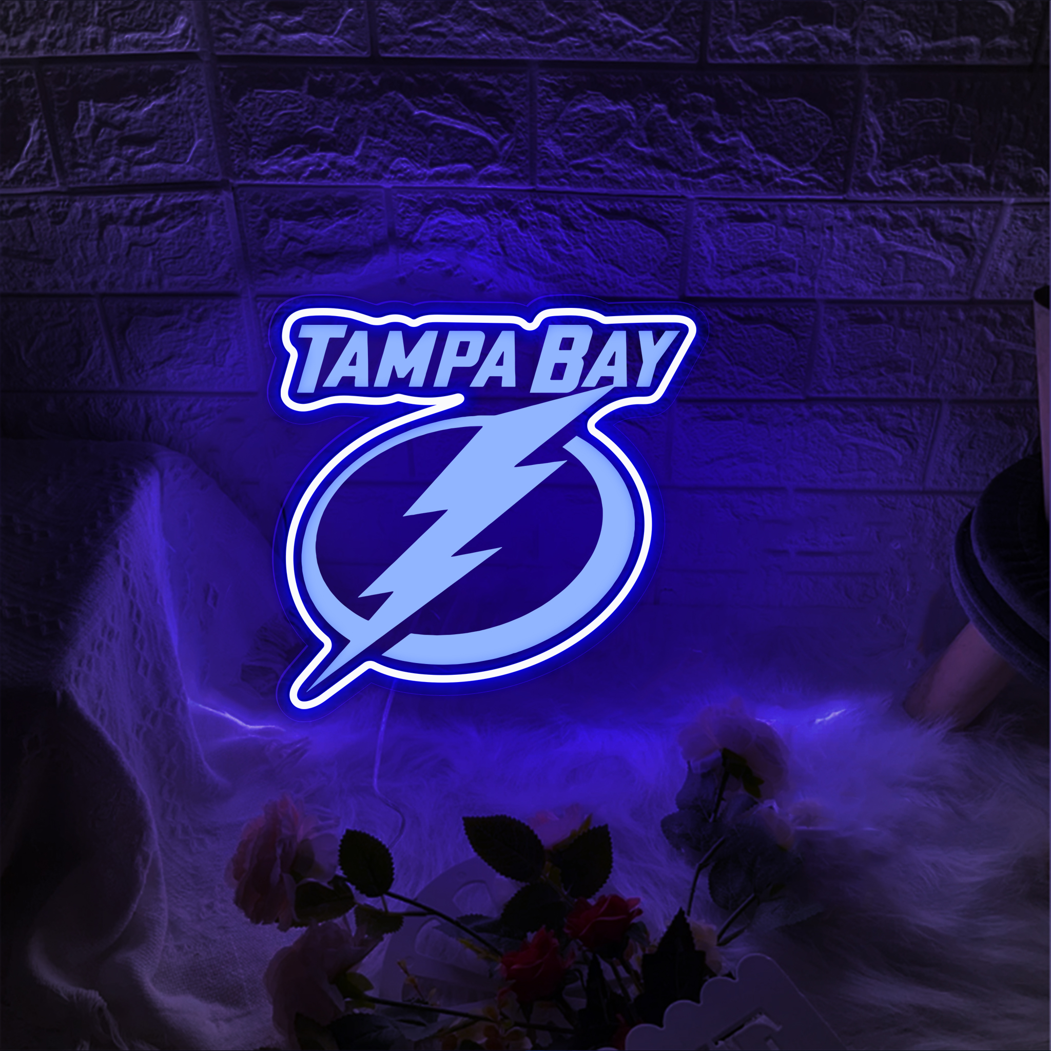 Ice Hockey Tampa Bay Lightning Laser Sign Wall Decor