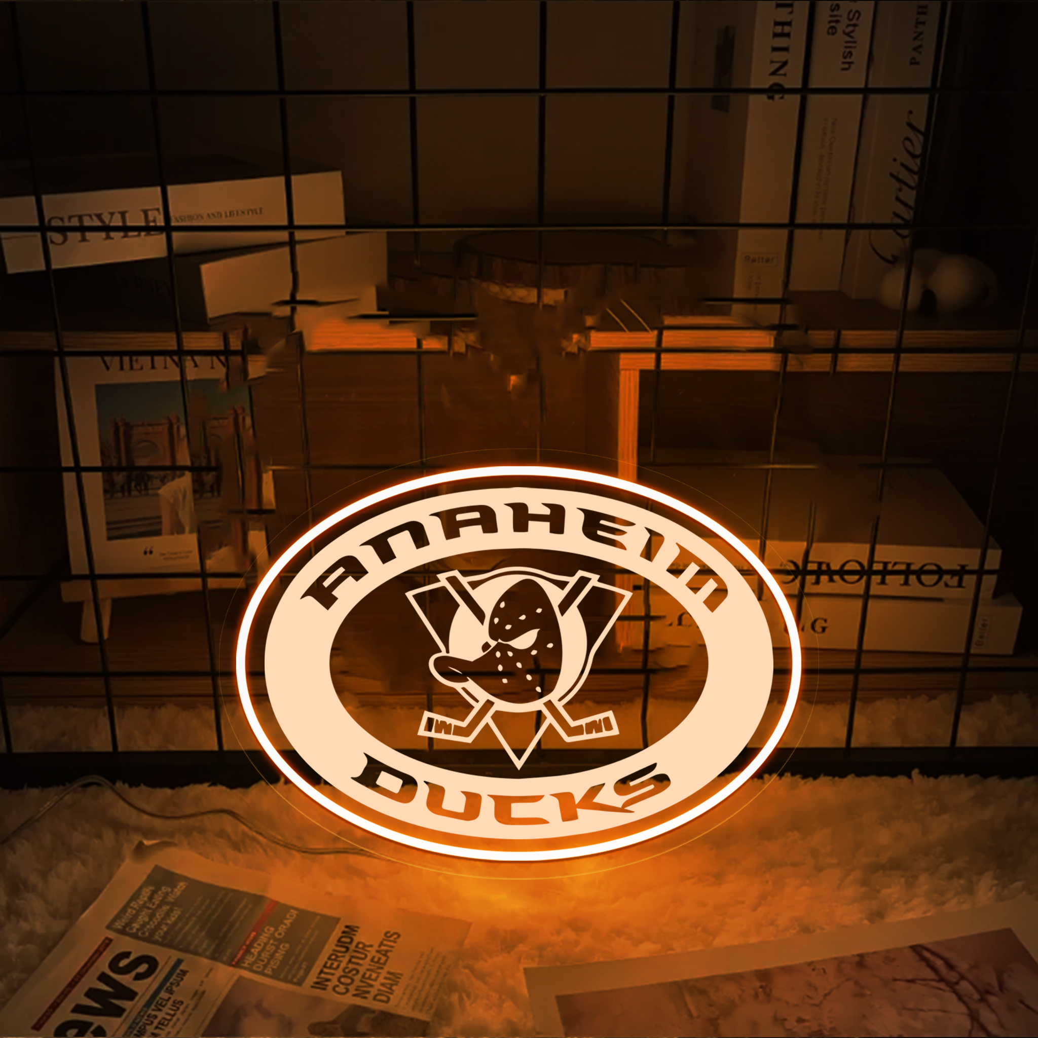 Ice Hockey Anaheim Ducks Laser Sign