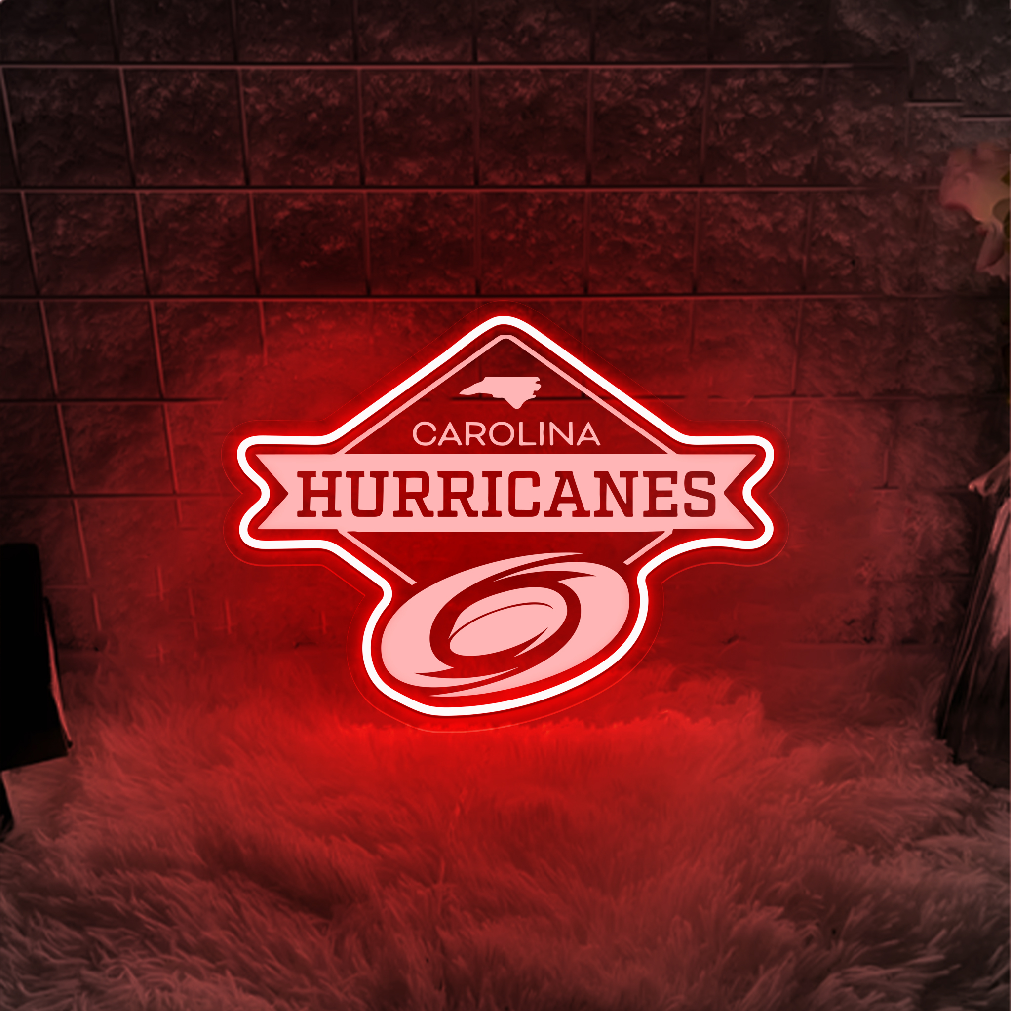 Carolina Hurricanes Ice Hockey Laser Sign