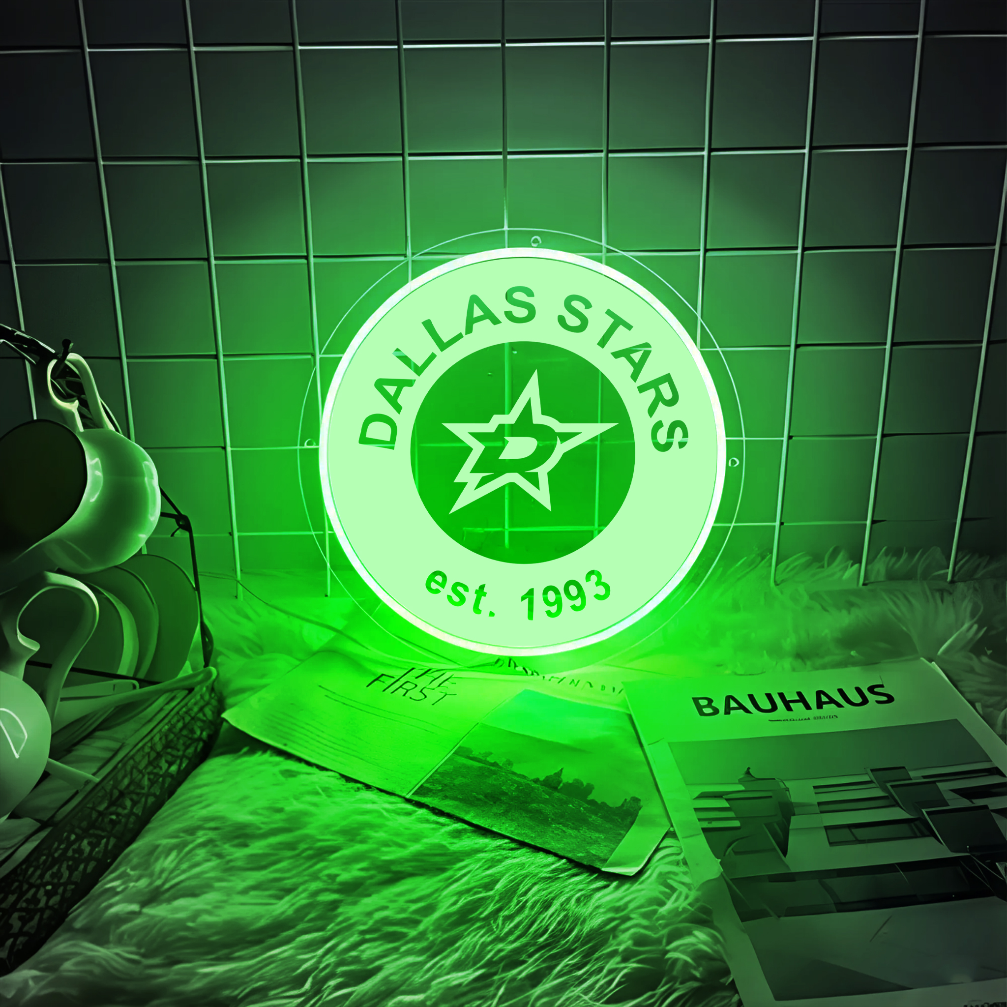 Dallas Stars Ice Hockey Laser Signs Wall Decor