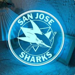 San Jose Sharks Ice Hockey Laser Signs