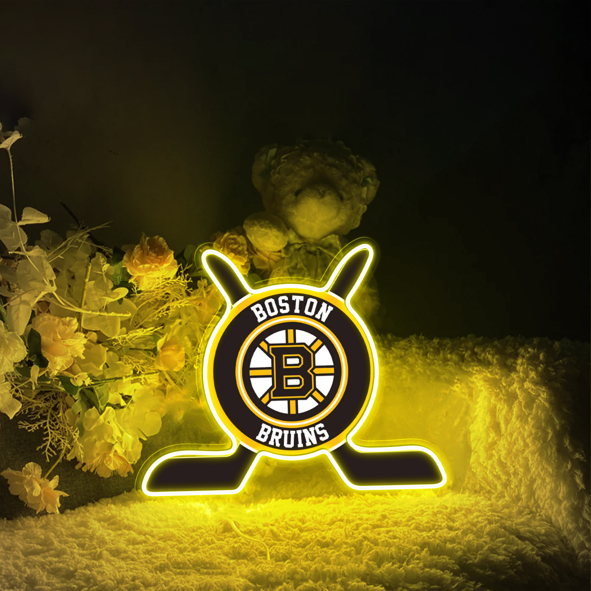 Boston Bruins Ice Hockey UV Sign