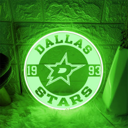 Dallas Stars Ice Hockey Laser Sign Wall Decor