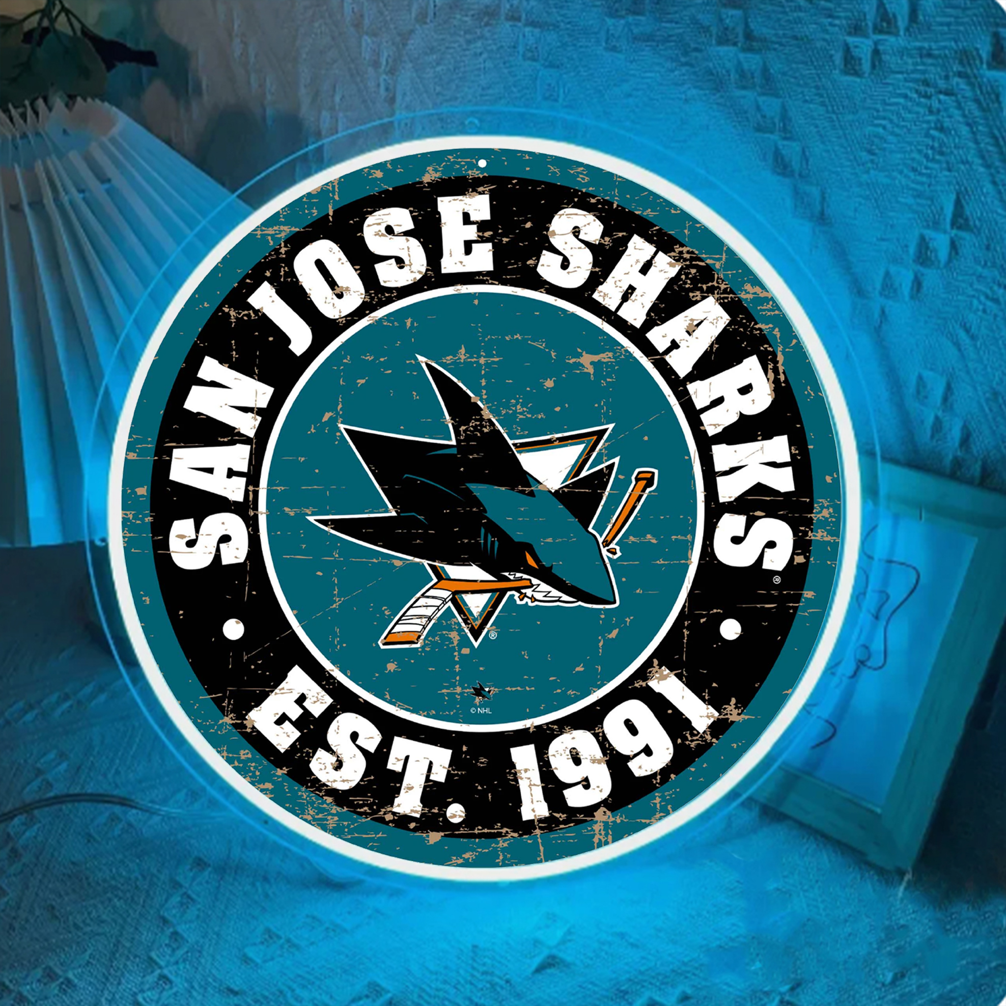 San Jose Sharks Ice Hockey UV Sign