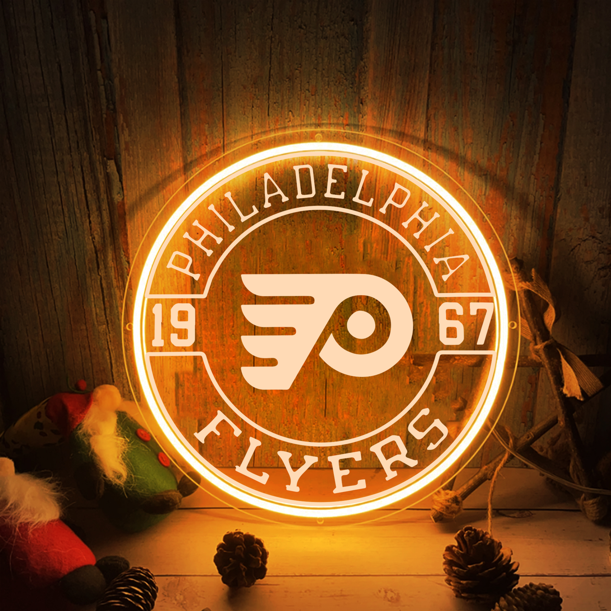 Philadelphia Flyers Ice Hockey Laser Signs