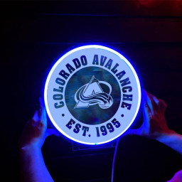 Colorado Avalanche Ice Hockey Laser Sign Wall Decor