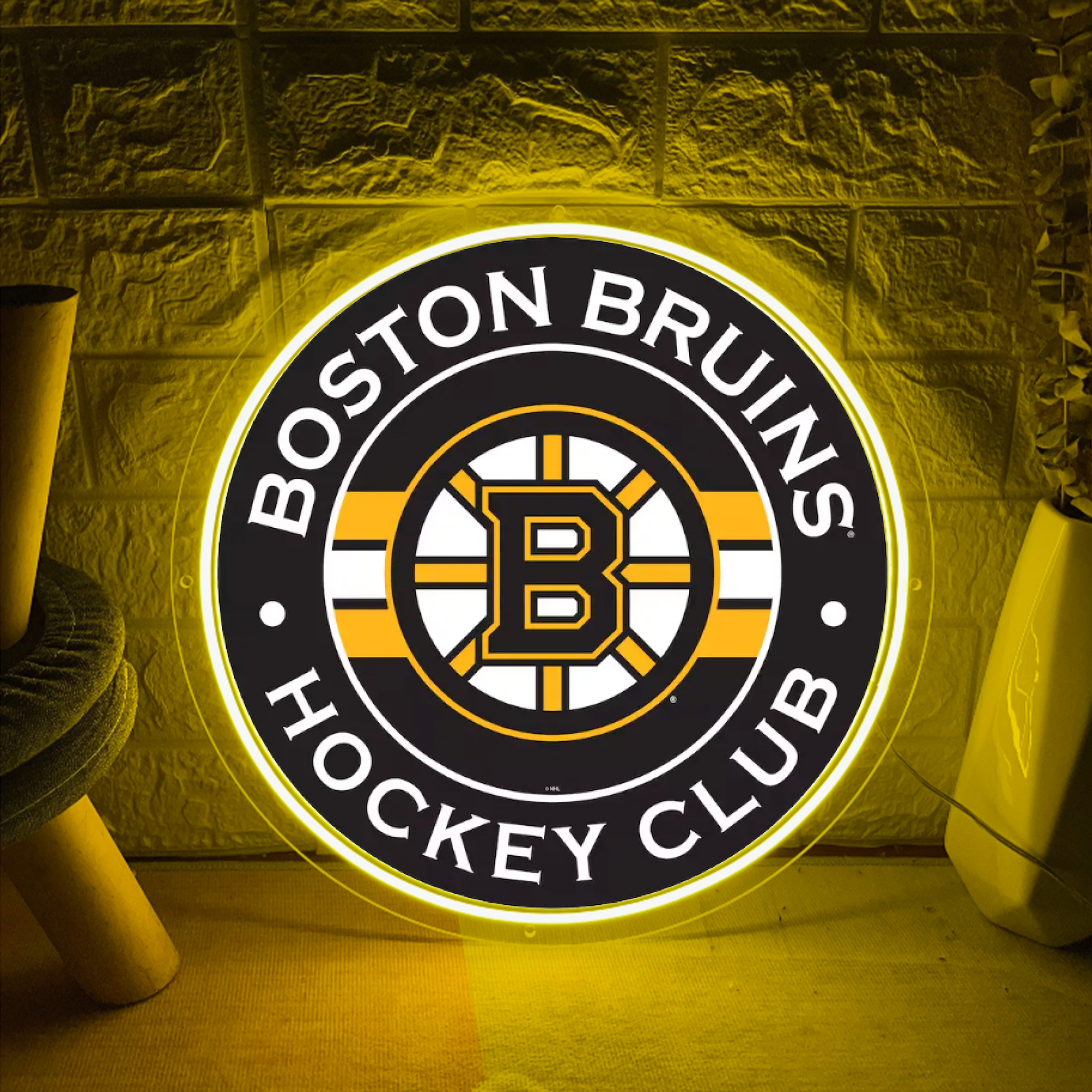 Ice Hockey Boston Bruins UV Signs Wall Decor
