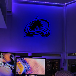 Colorado Avalanche Ice Hockey Metal Sign