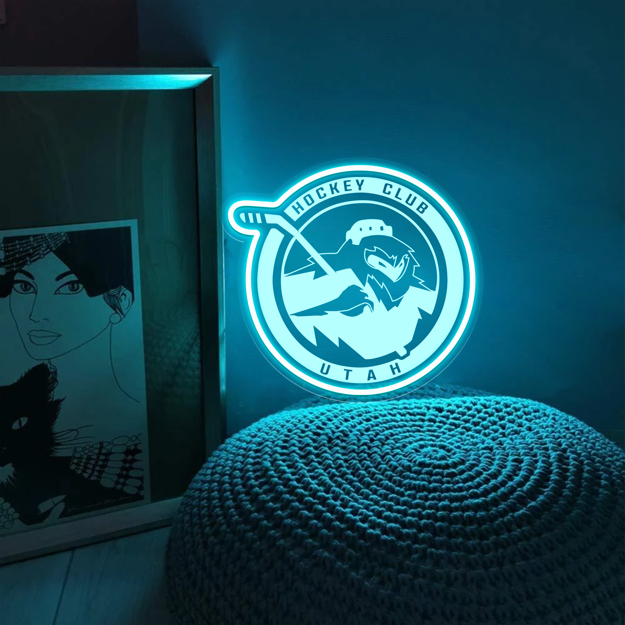 Utah Hockey Club Ice Hockey Laser Signs