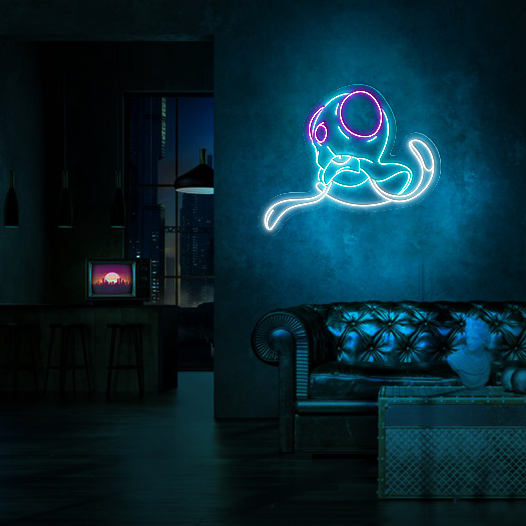 Tentacool Pokemon Neon Signs