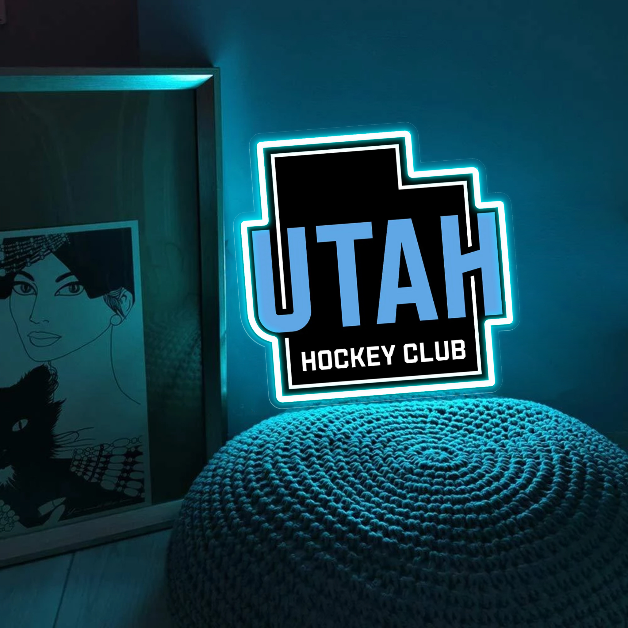 Ice Hockey Utah Hockey Club UV Sign