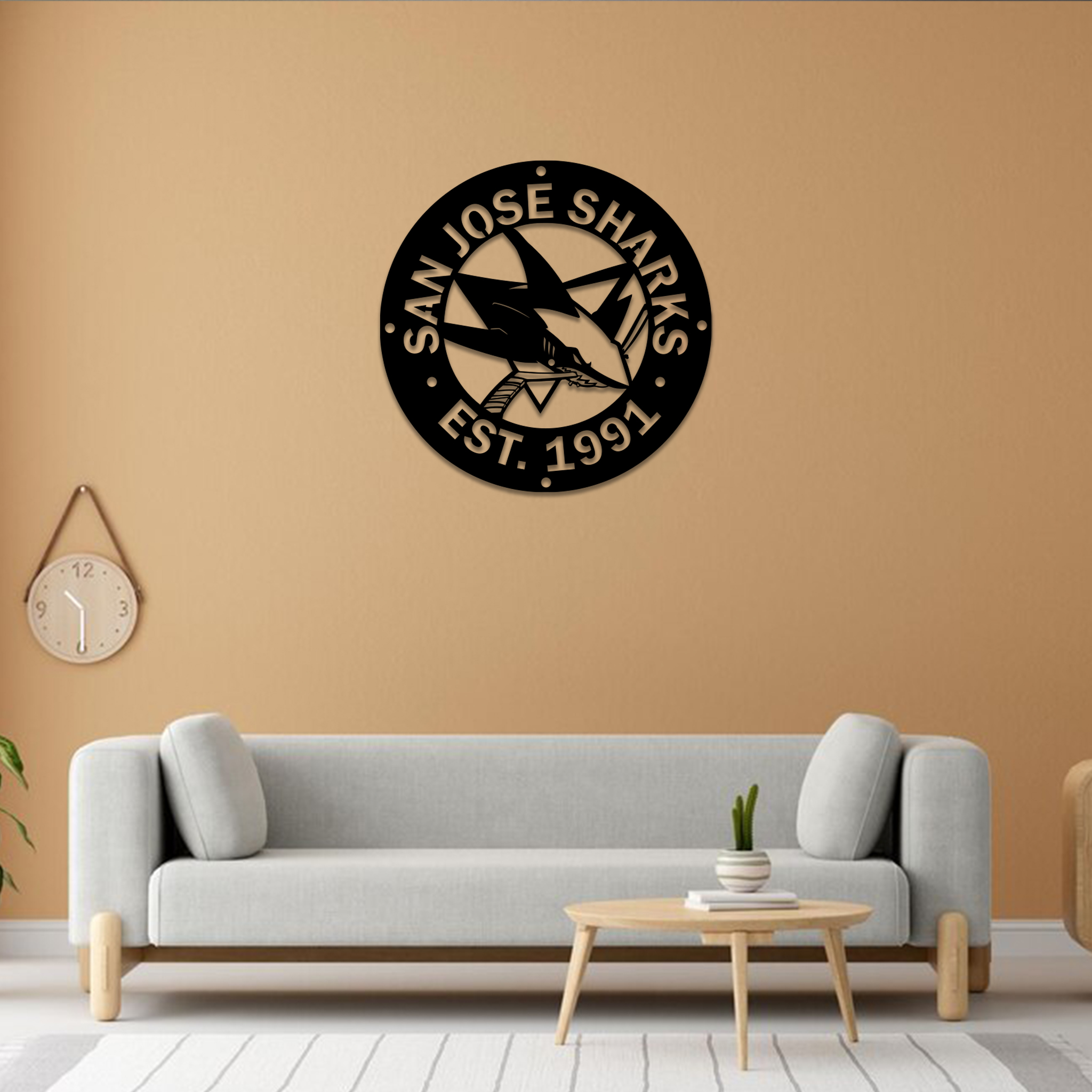 San Jose Sharks Ice Hockey Metal Sign