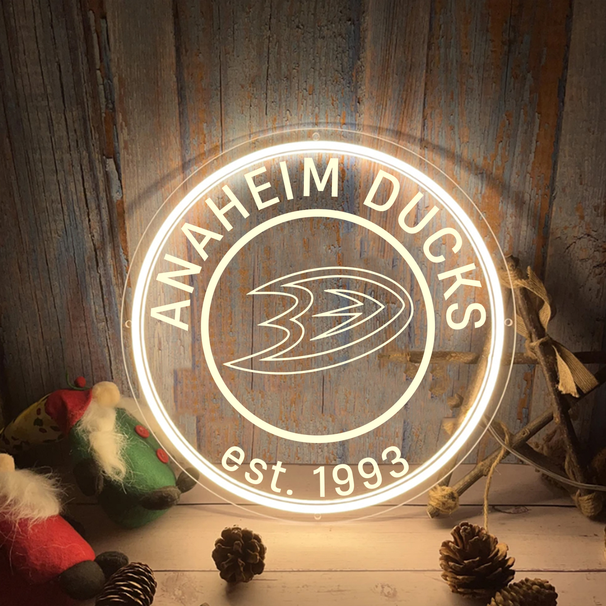 Anaheim Ducks Ice Hockey Laser Sign