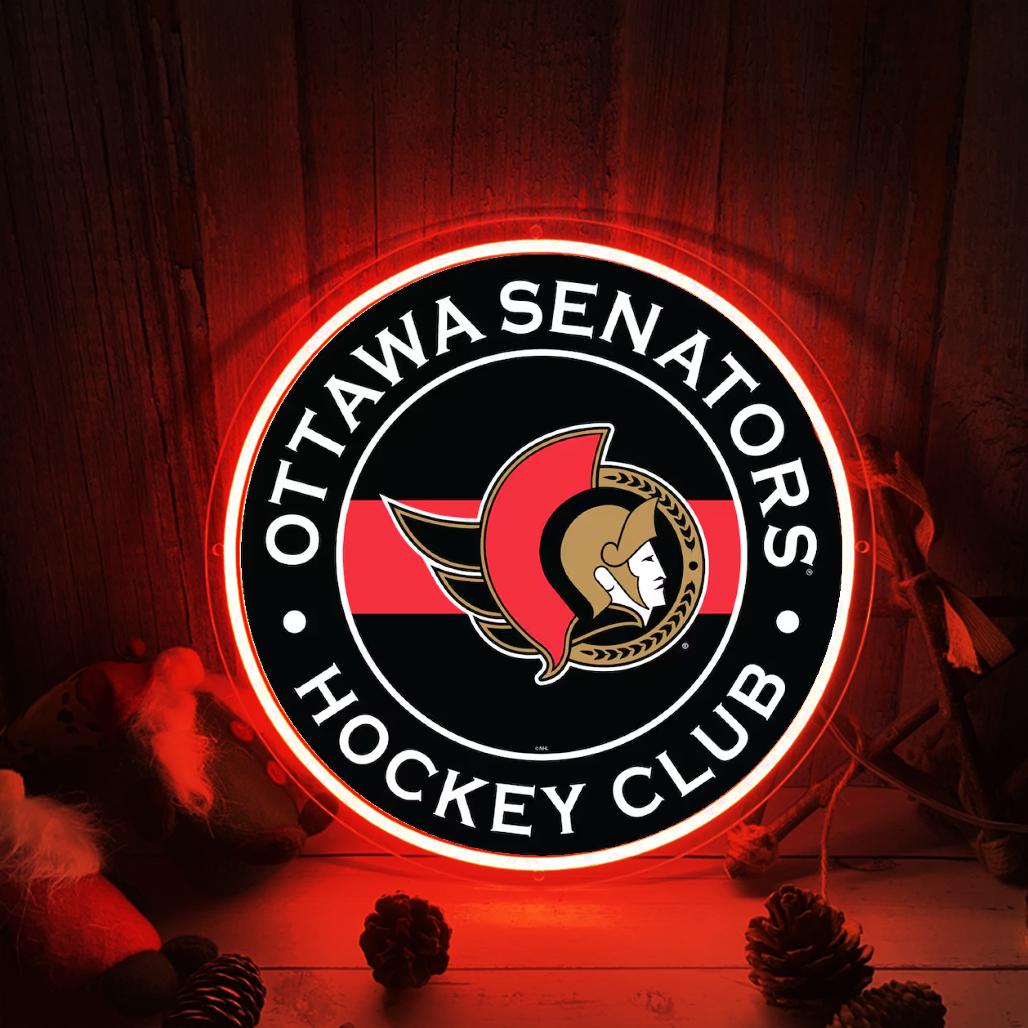 Ice Hockey Ottawa Senators UV Sign Wall Decor