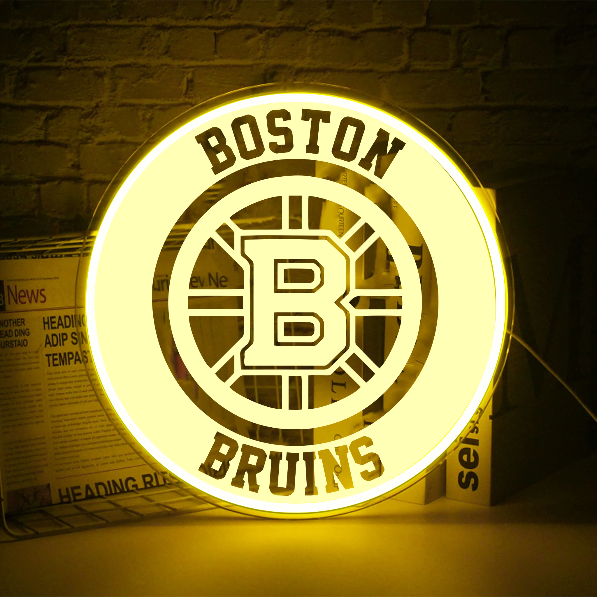 Ice Hockey Boston Bruins Laser Signs