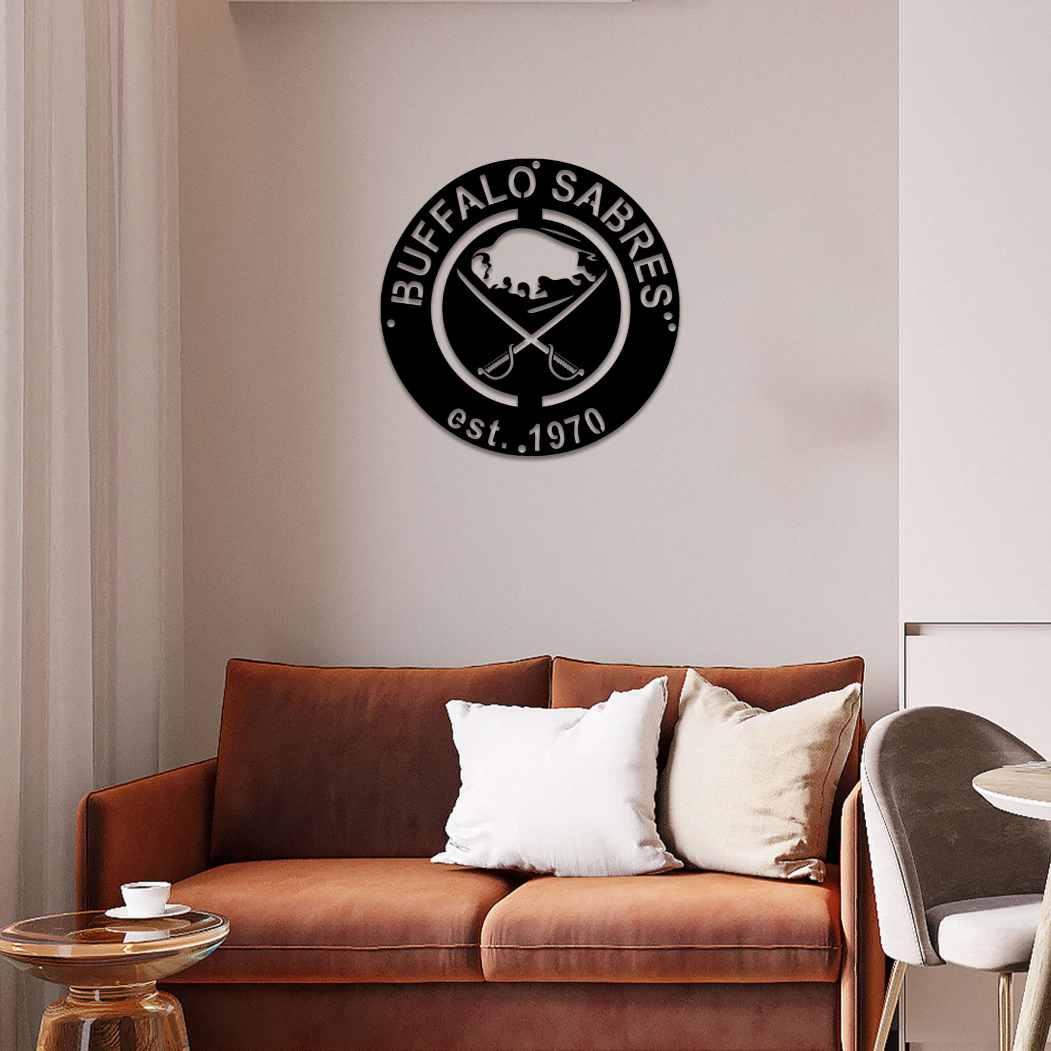 Buffalo Sabres Ice Hockey Metal Sign