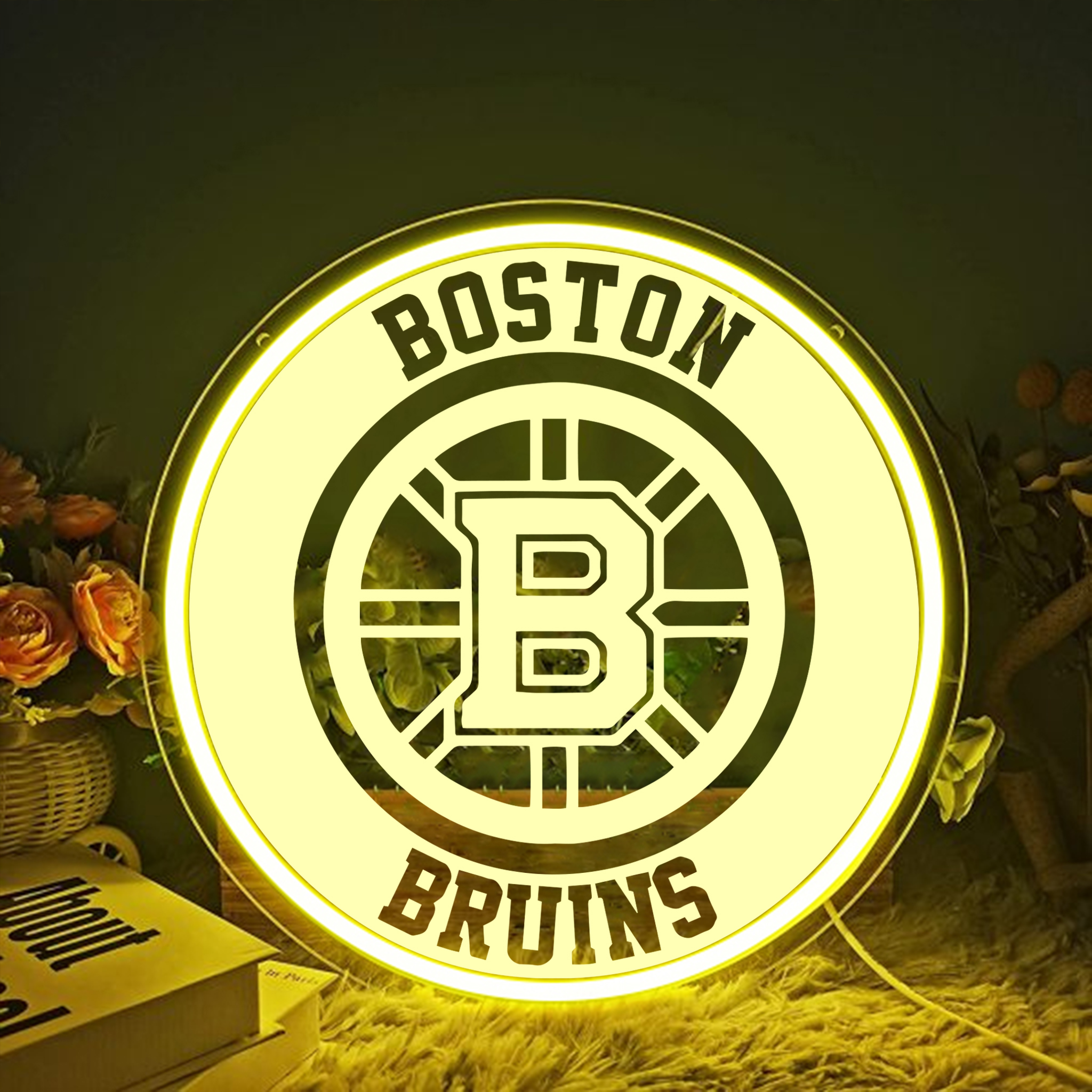 Ice Hockey Boston Bruins Laser Signs