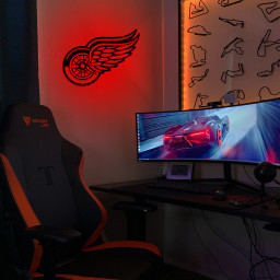 Detroit Red Wings Ice Hockey Metal Sign Wall Decor