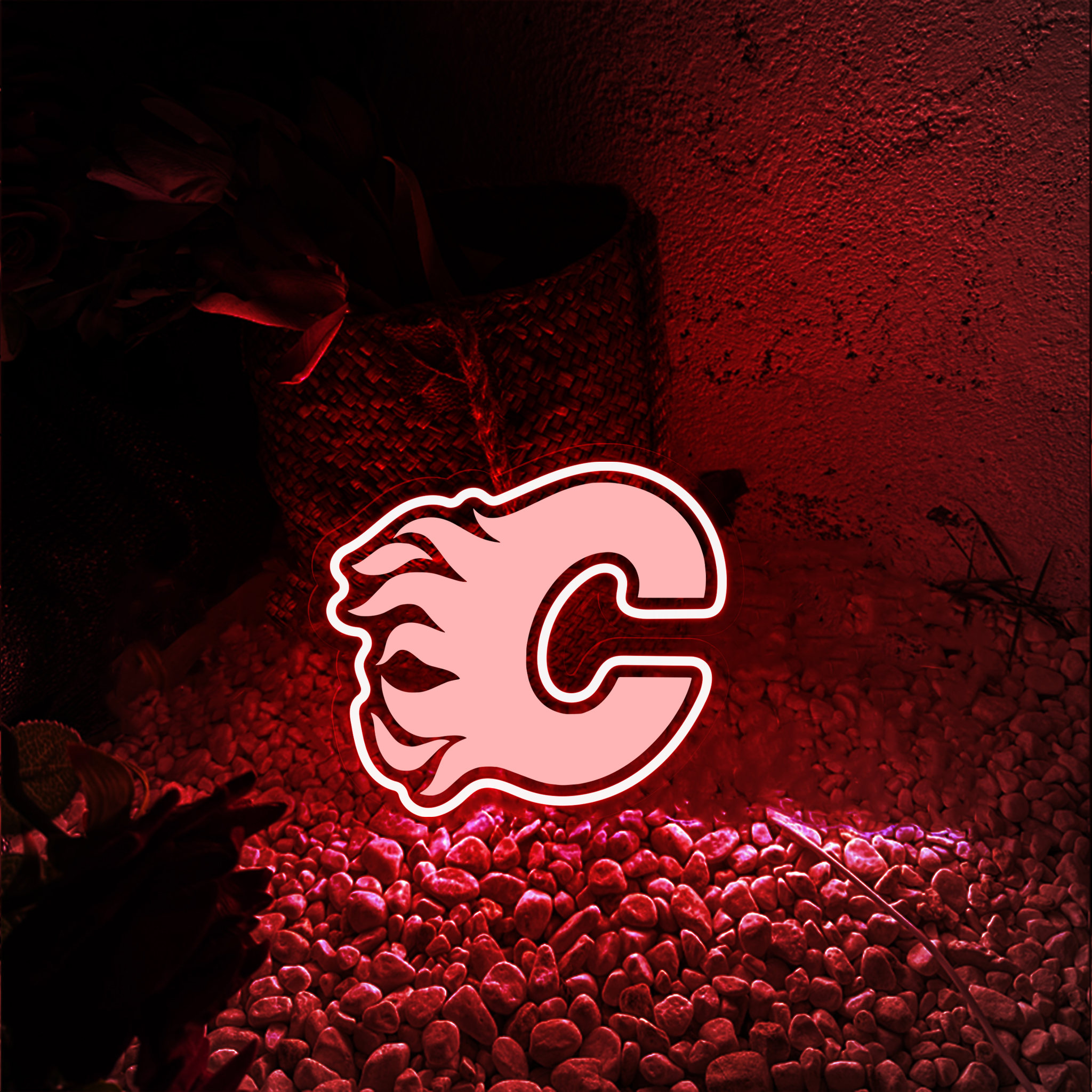 Calgary Flames Ice Hockey Laser Signs