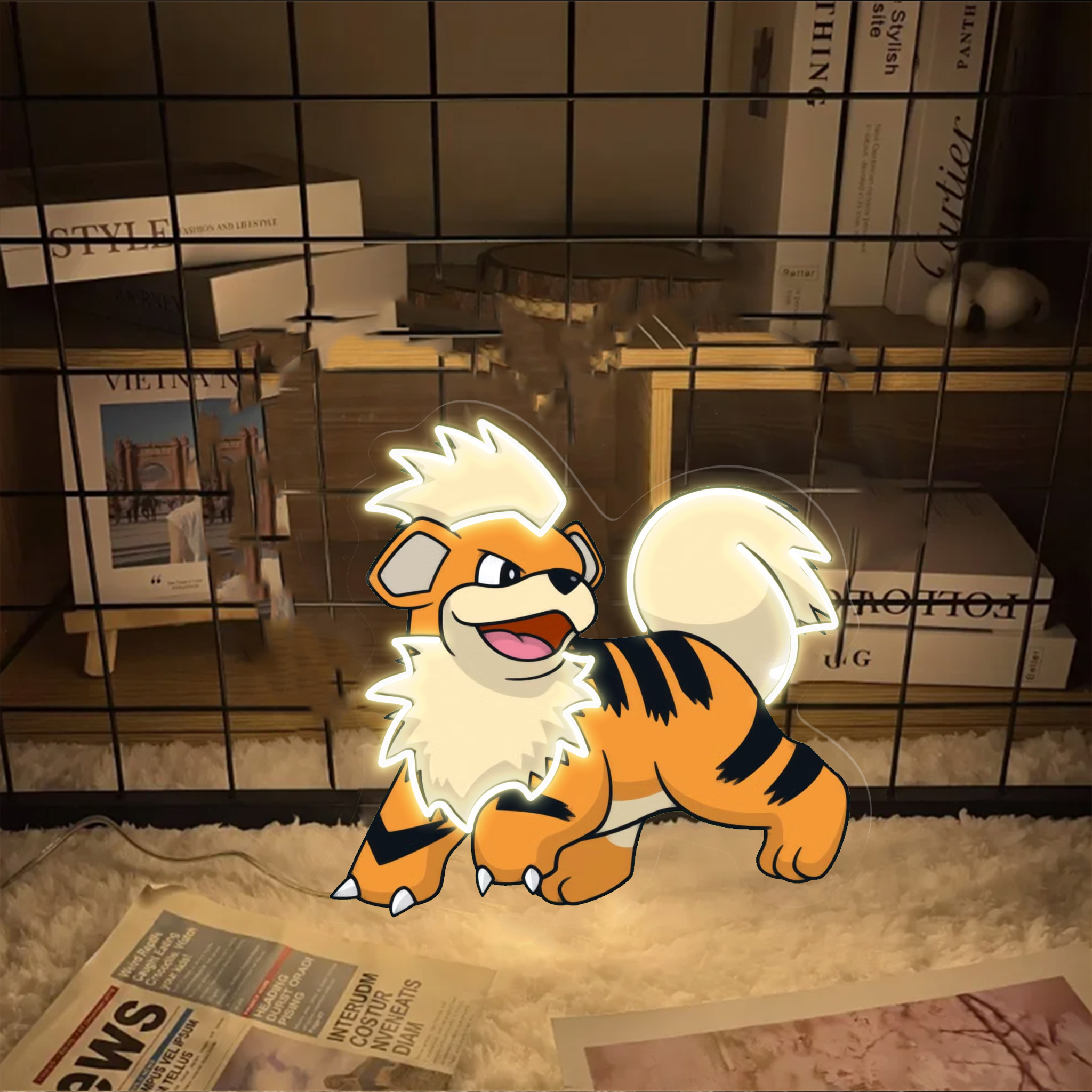 Growlithe Pokemon UV Signs