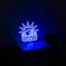 New York Rangers Ice Hockey Laser Sign