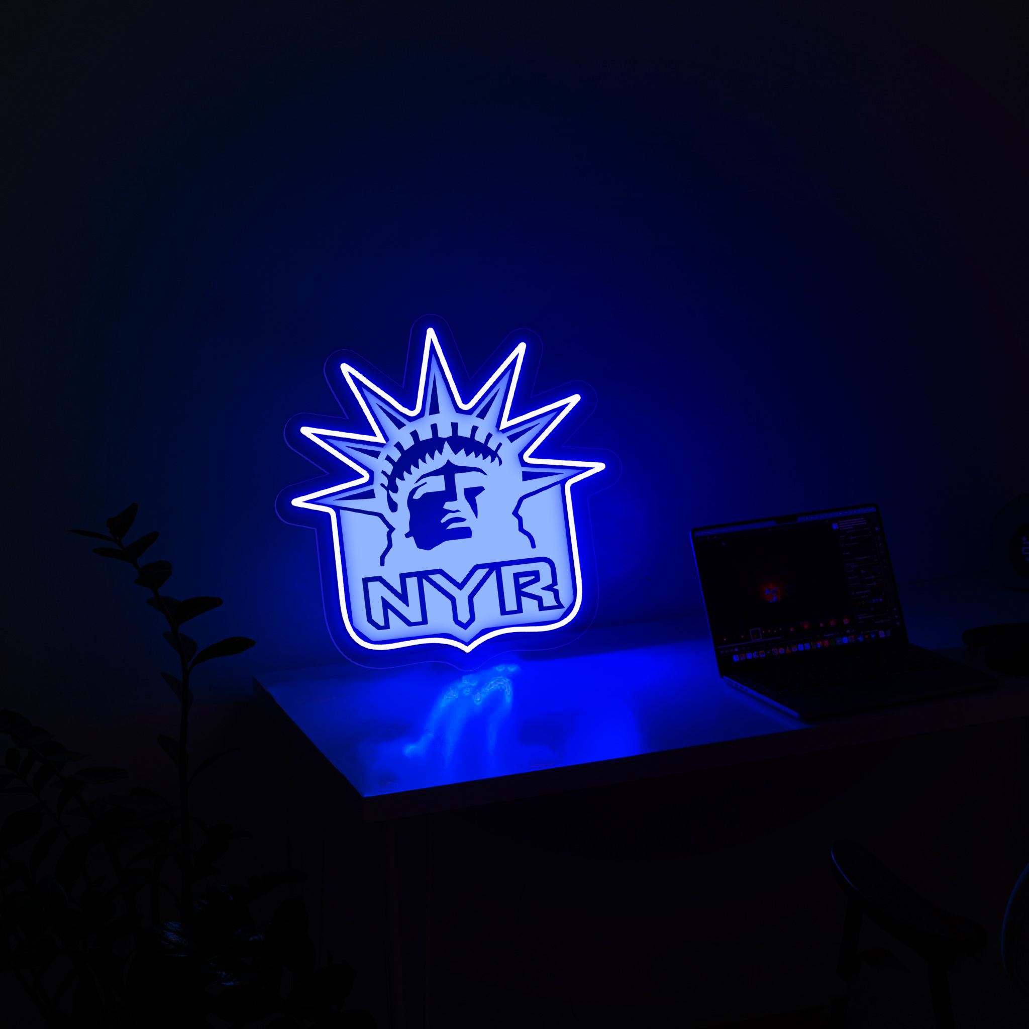 New York Rangers Ice Hockey Laser Sign