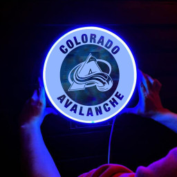 Colorado Avalanche Ice Hockey Laser Signs