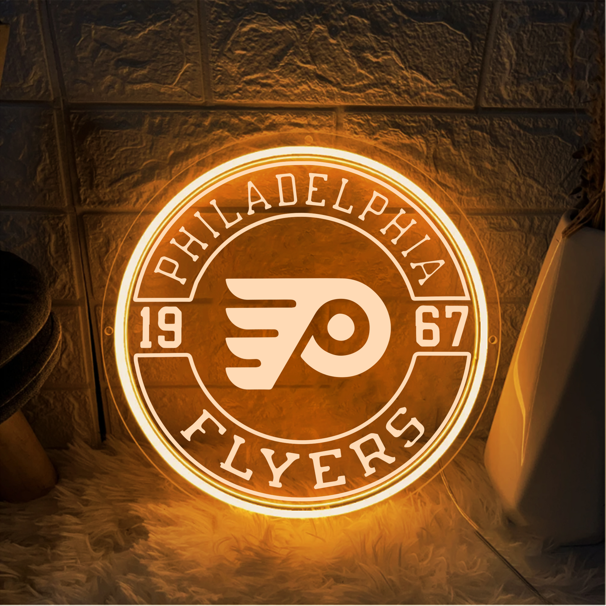 Philadelphia Flyers Ice Hockey Laser Signs