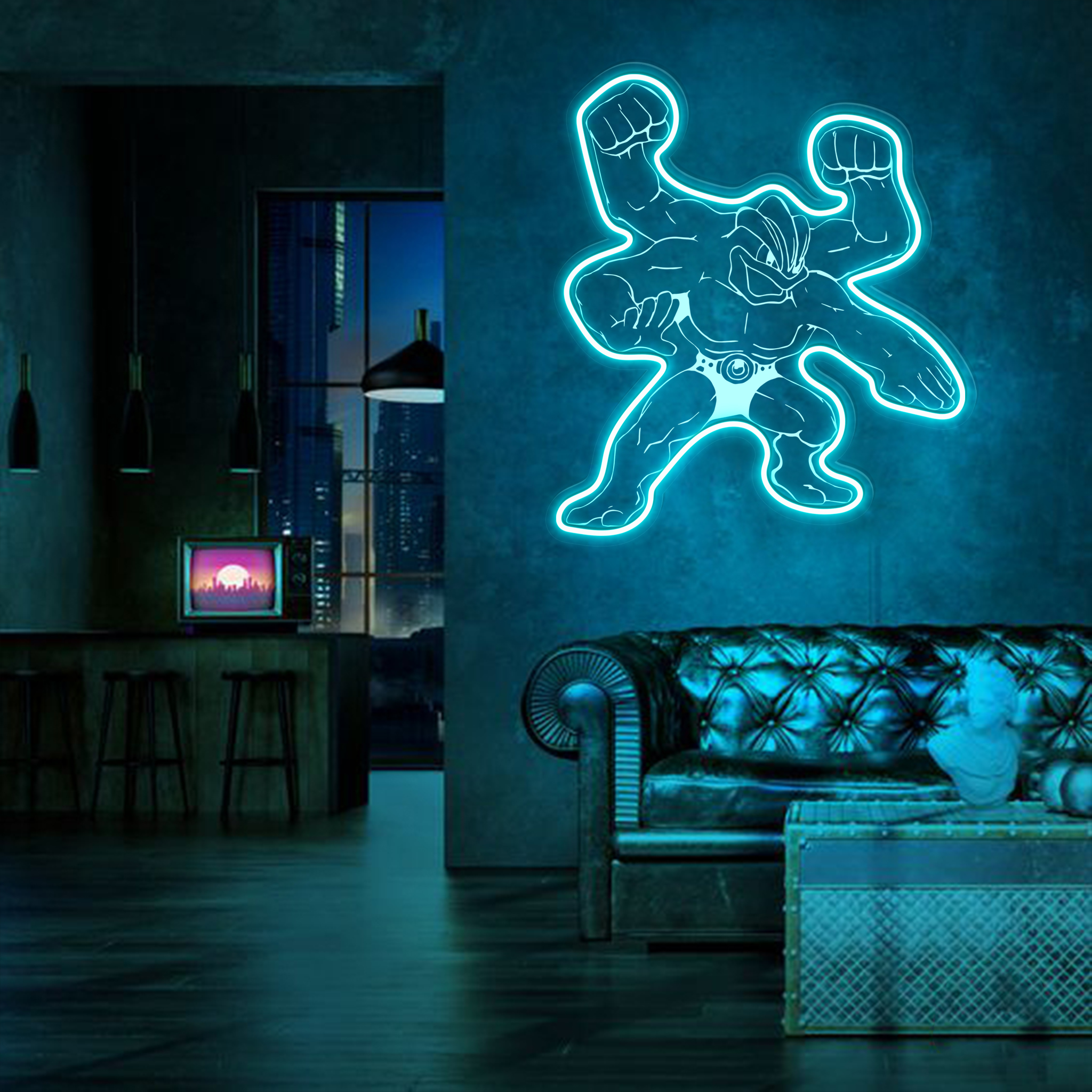 Pokemon Machamp Laser Signs