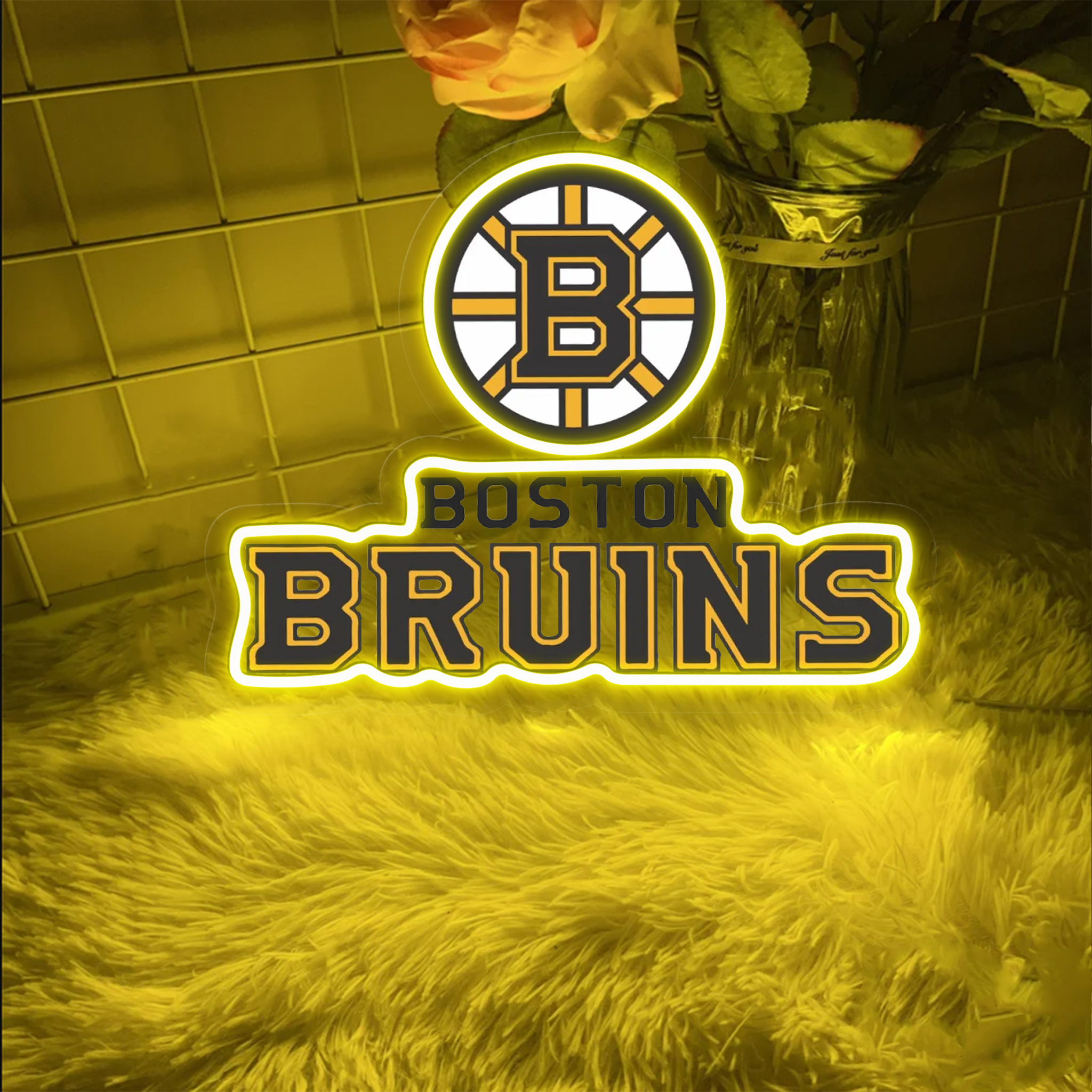 Boston Bruins Ice Hockey UV Signs