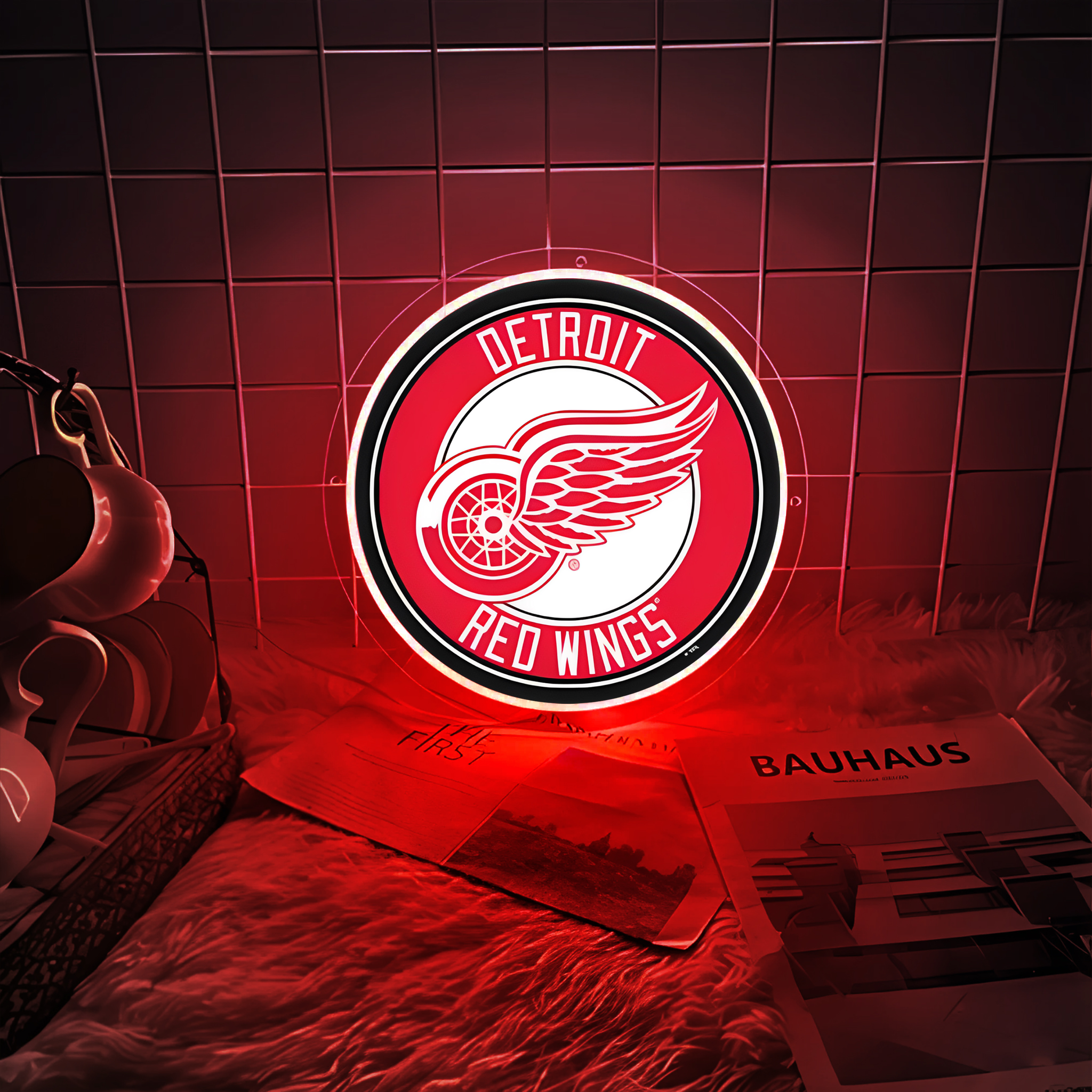 Detroit Red Wings Ice Hockey UV Signs