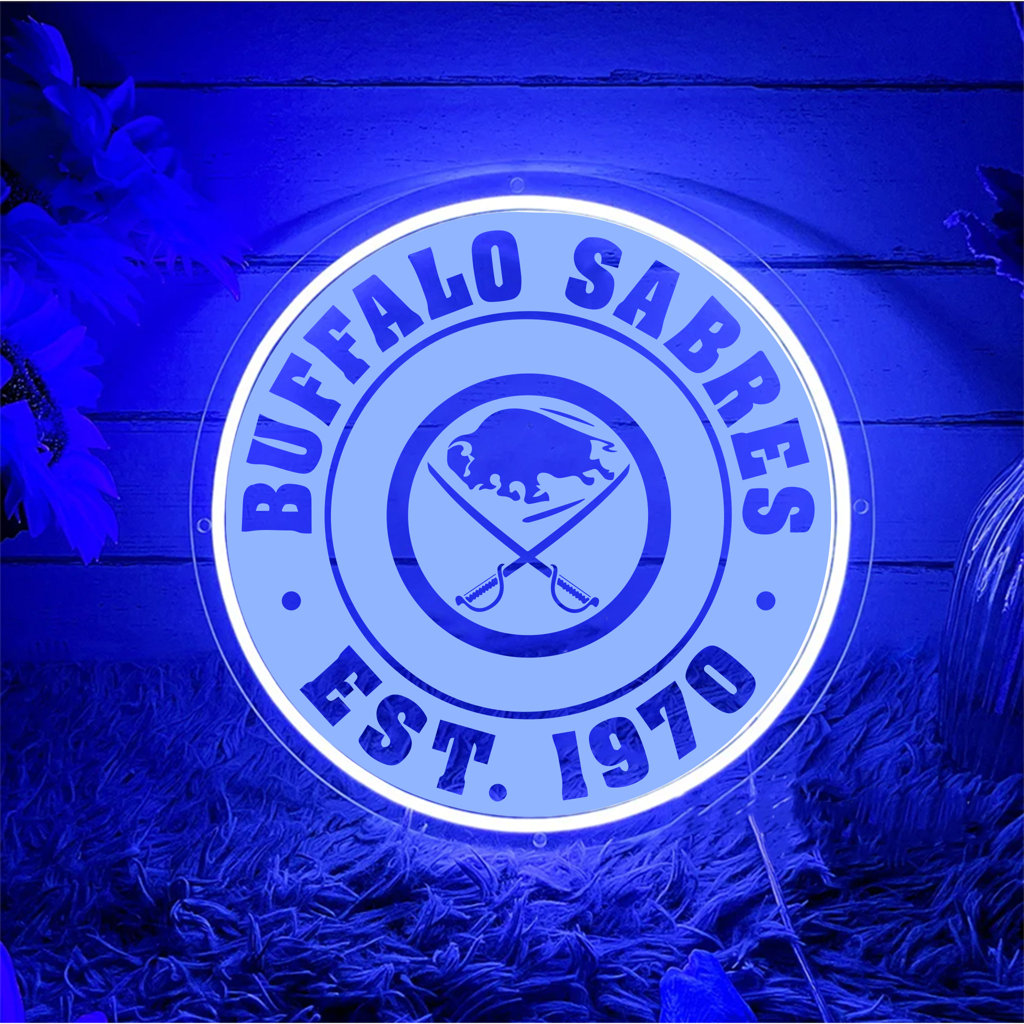 Buffalo Sabres Ice Hockey Laser Sign Wall Decor