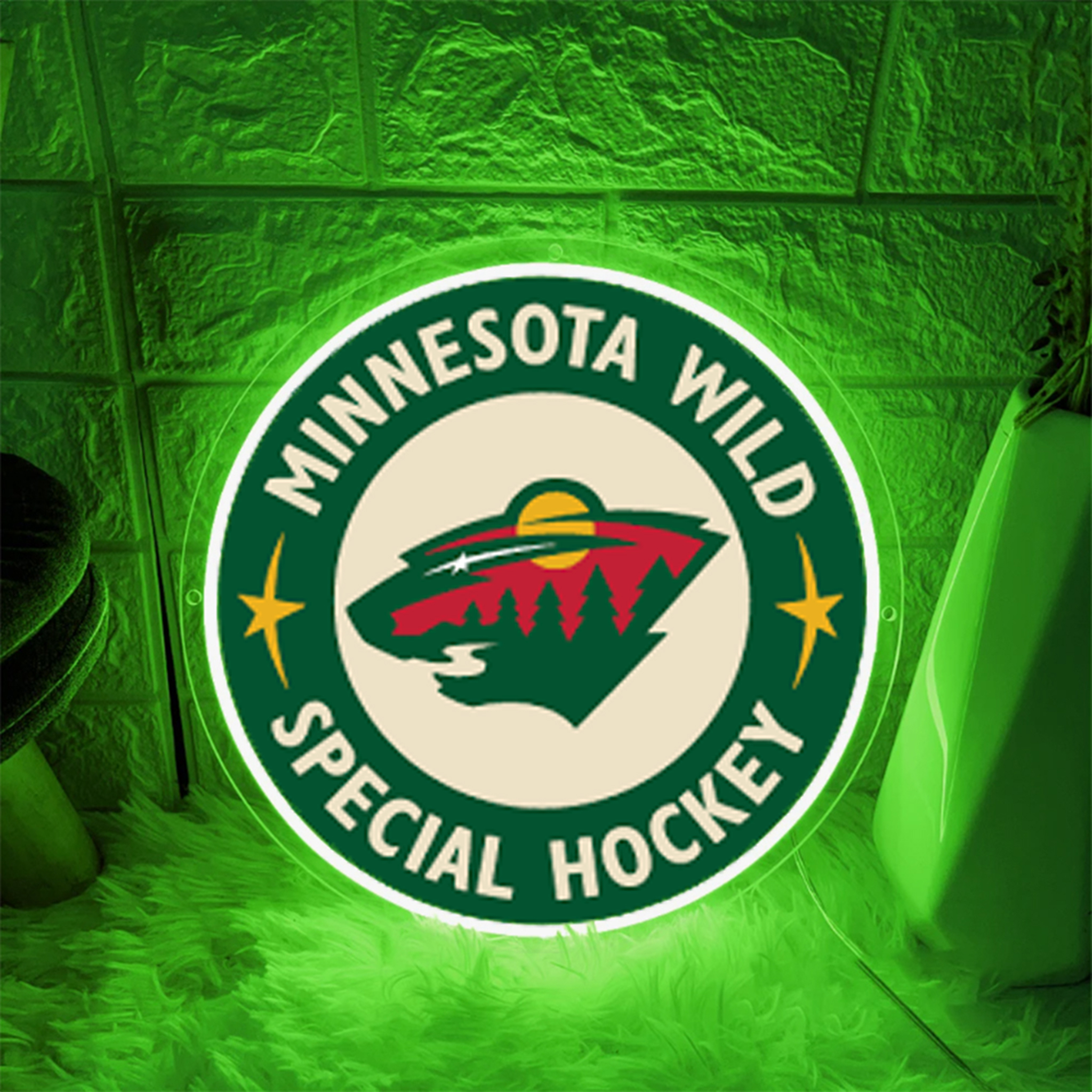 Minnesota Wild Ice Hockey UV Signs Wall Decor