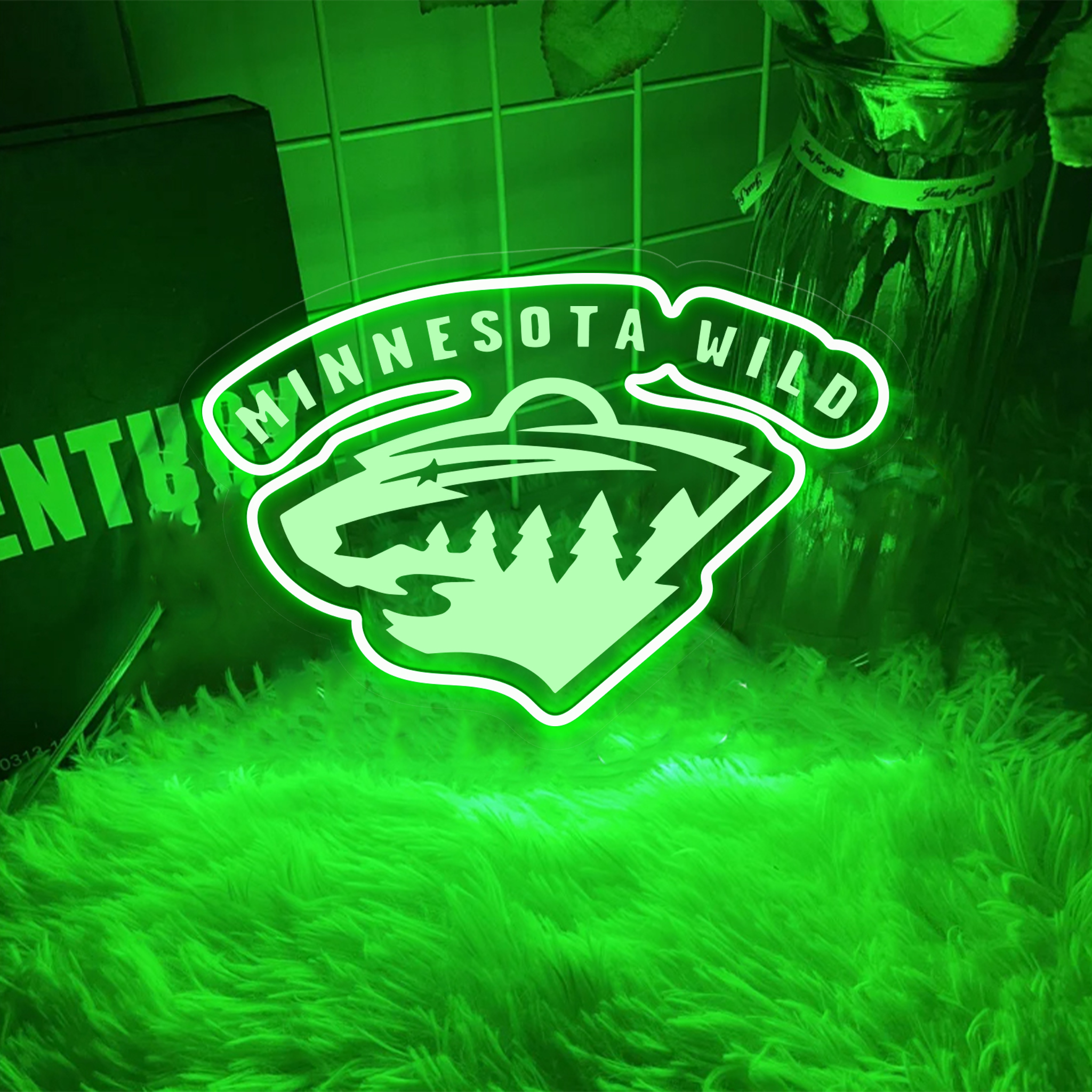 Ice Hockey Minnesota Wild Laser Sign