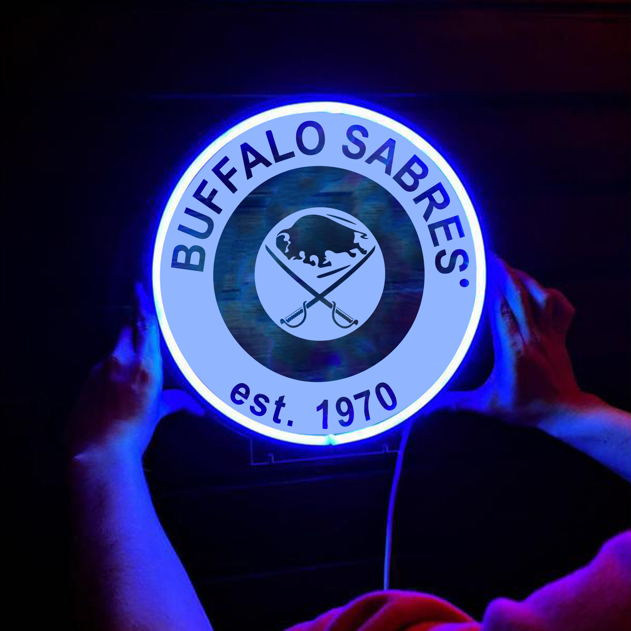 Buffalo Sabres Ice Hockey Laser Sign