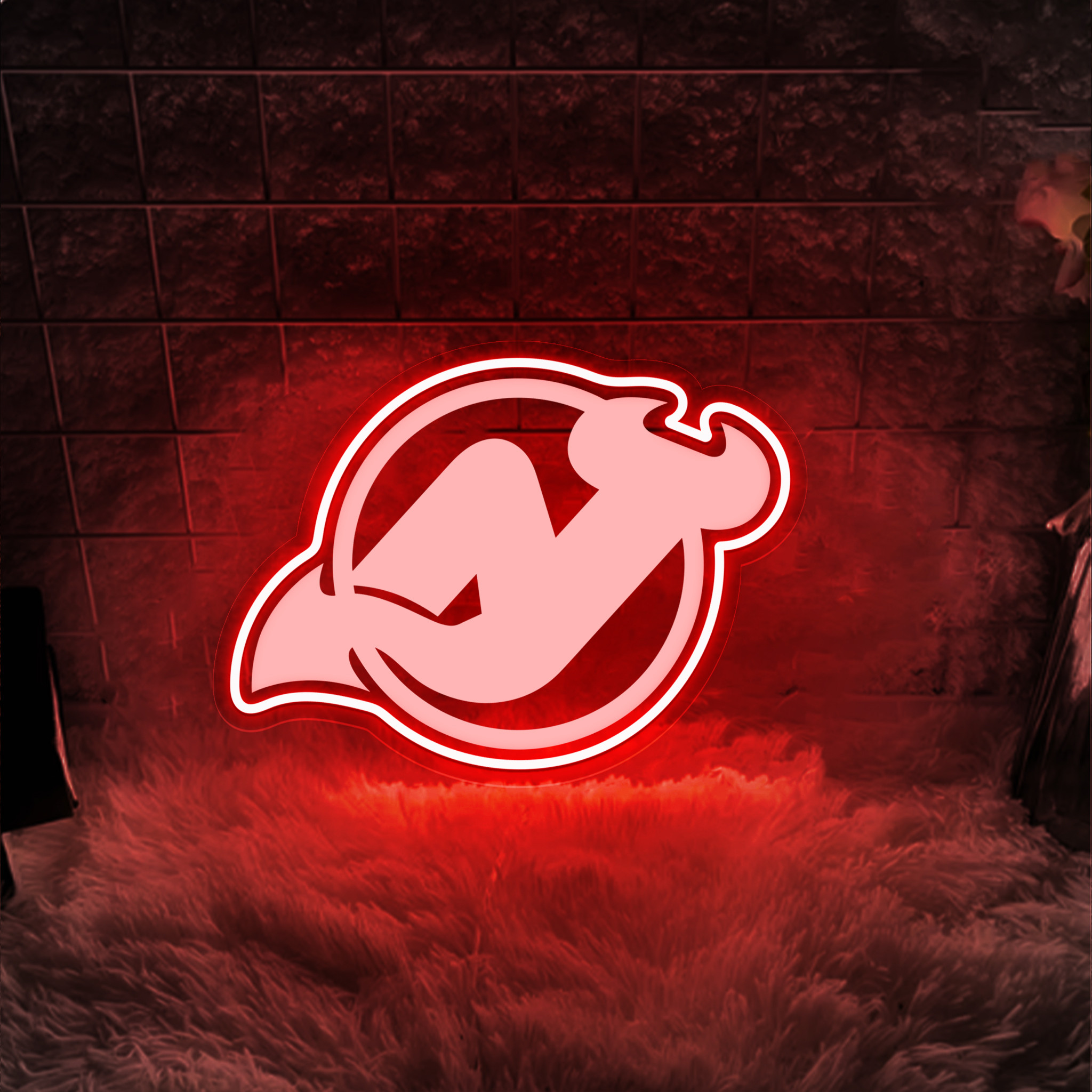 New Jersey Devils Ice Hockey Laser Signs